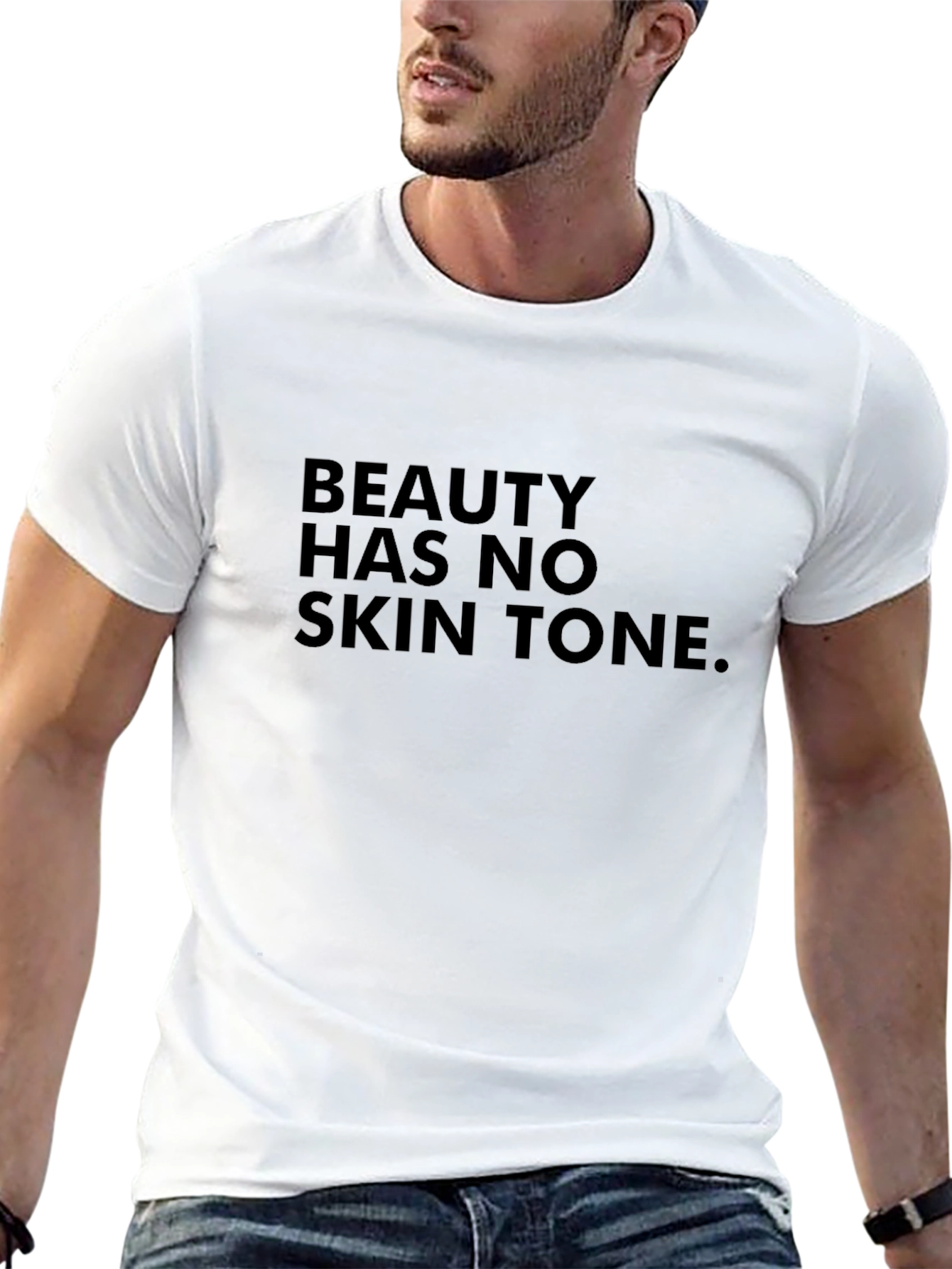 Beauty Has No Skin Tone Black Graphic T-Shirt