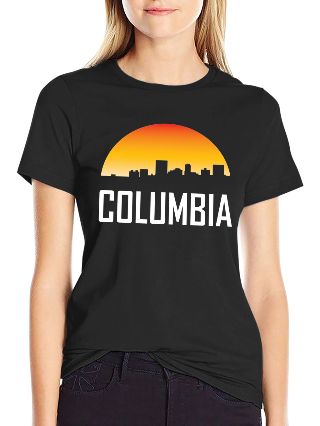 Columbia Skyline Sunset T-Shirt - Retro City Pride Tee