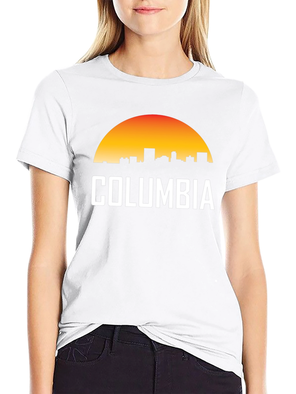 Columbia Skyline Sunset T-Shirt - Retro City Pride Tee