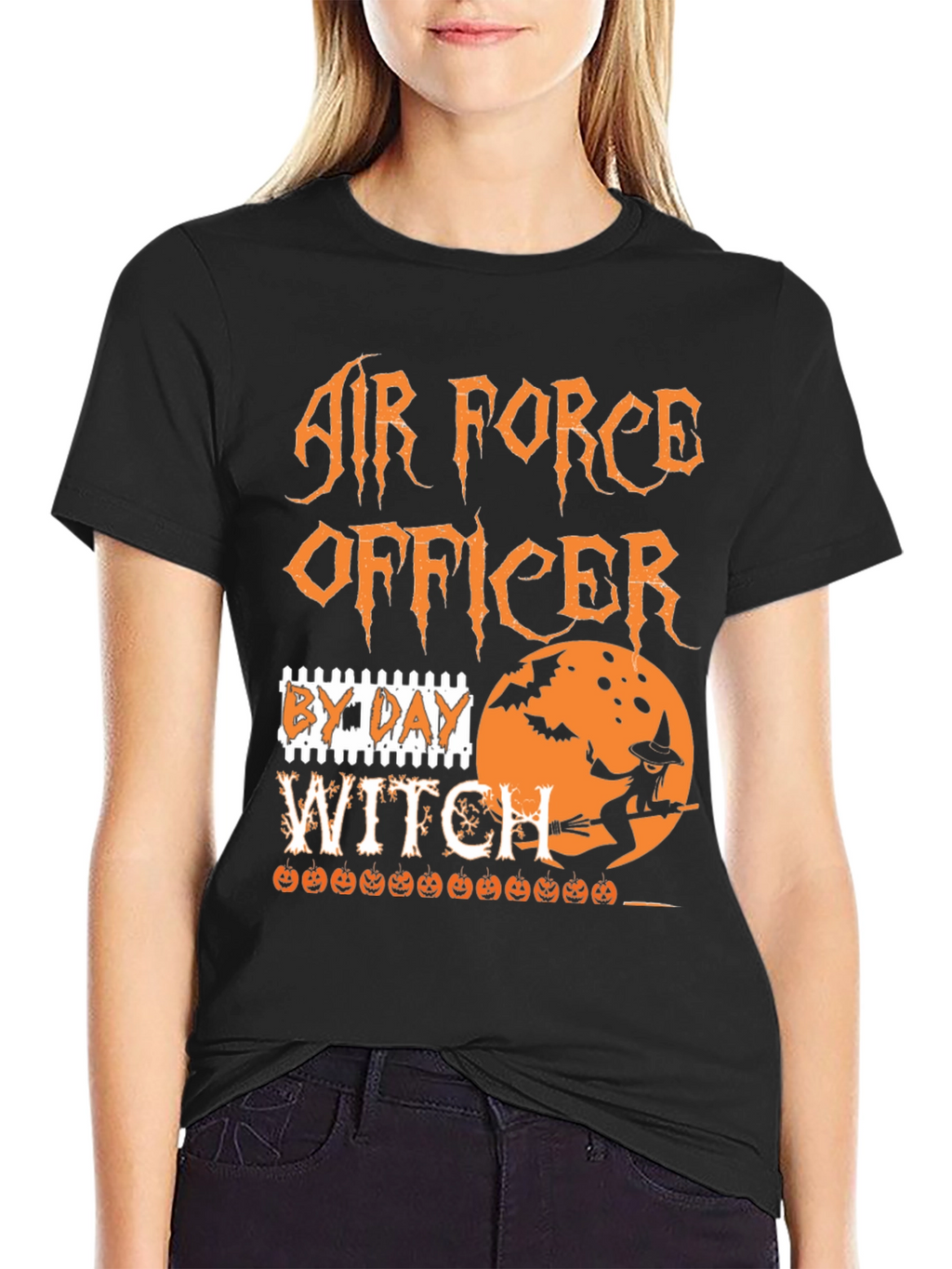 Air Force Officer By Day Witch Halloween T-Shirt