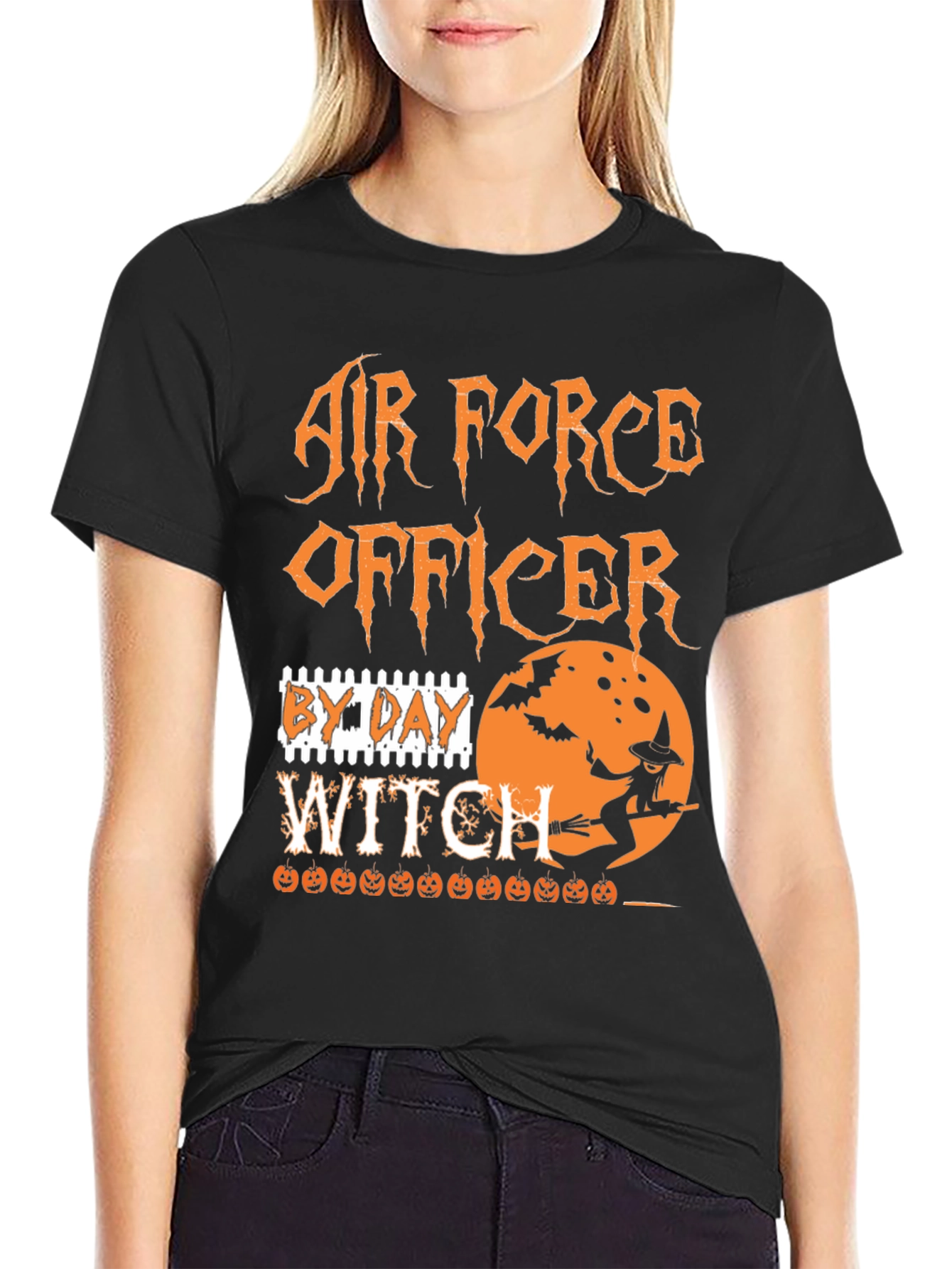 Air Force Officer By Day Witch Halloween T-Shirt