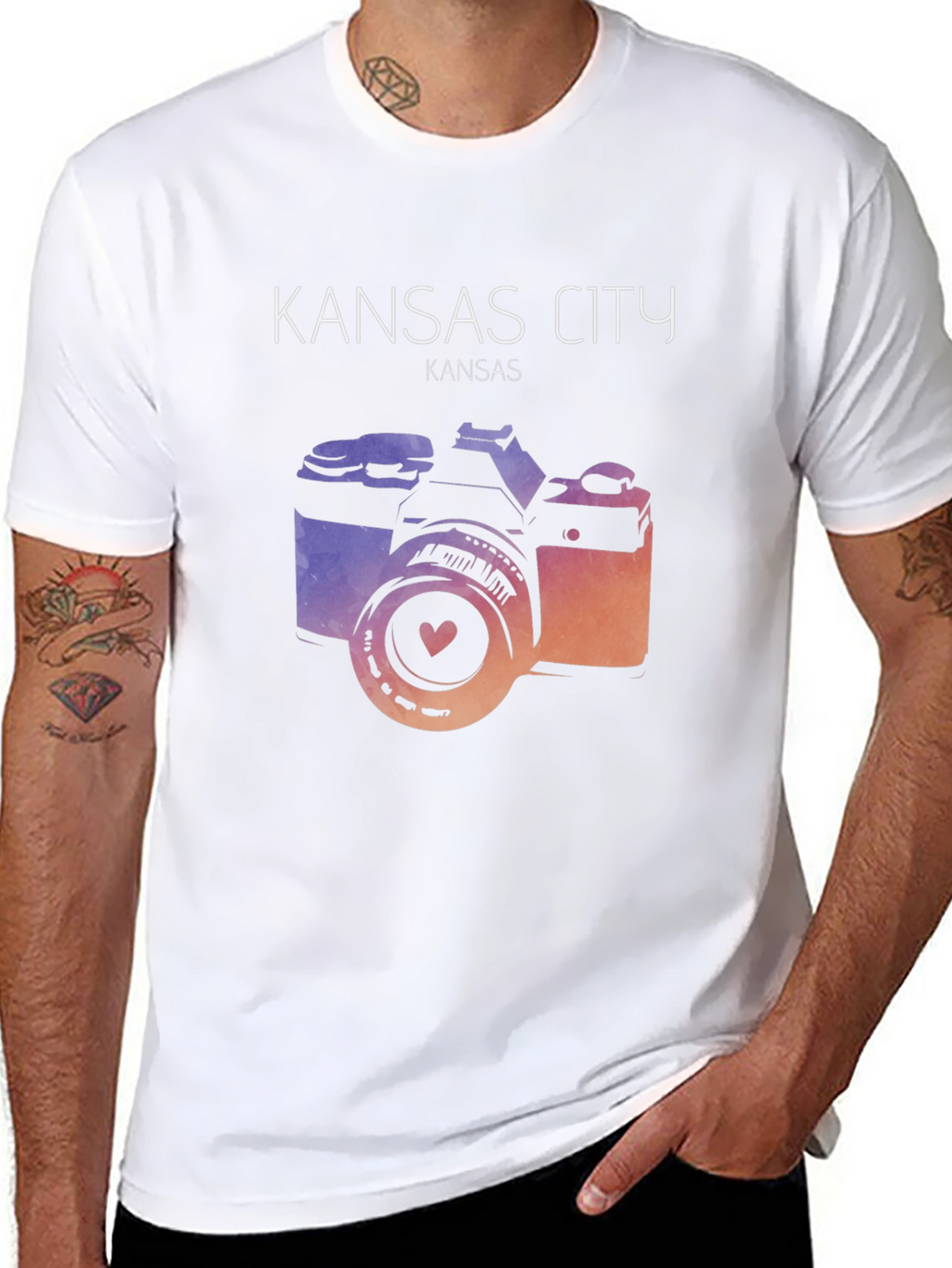 Kansas City Camera Graphic Tee - Trendy Unisex T-Shirt