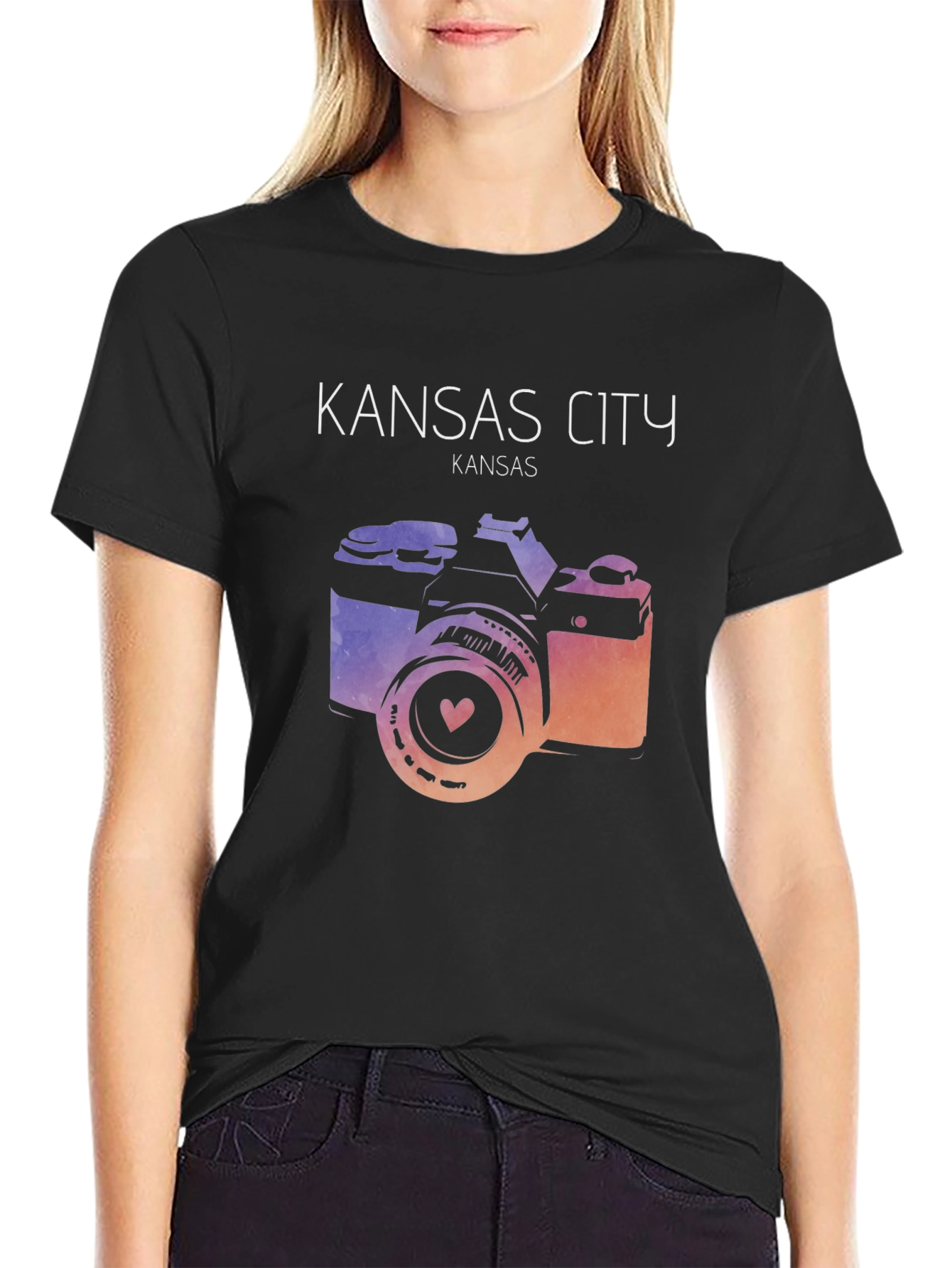 Kansas City Camera Graphic Tee - Trendy Unisex T-Shirt