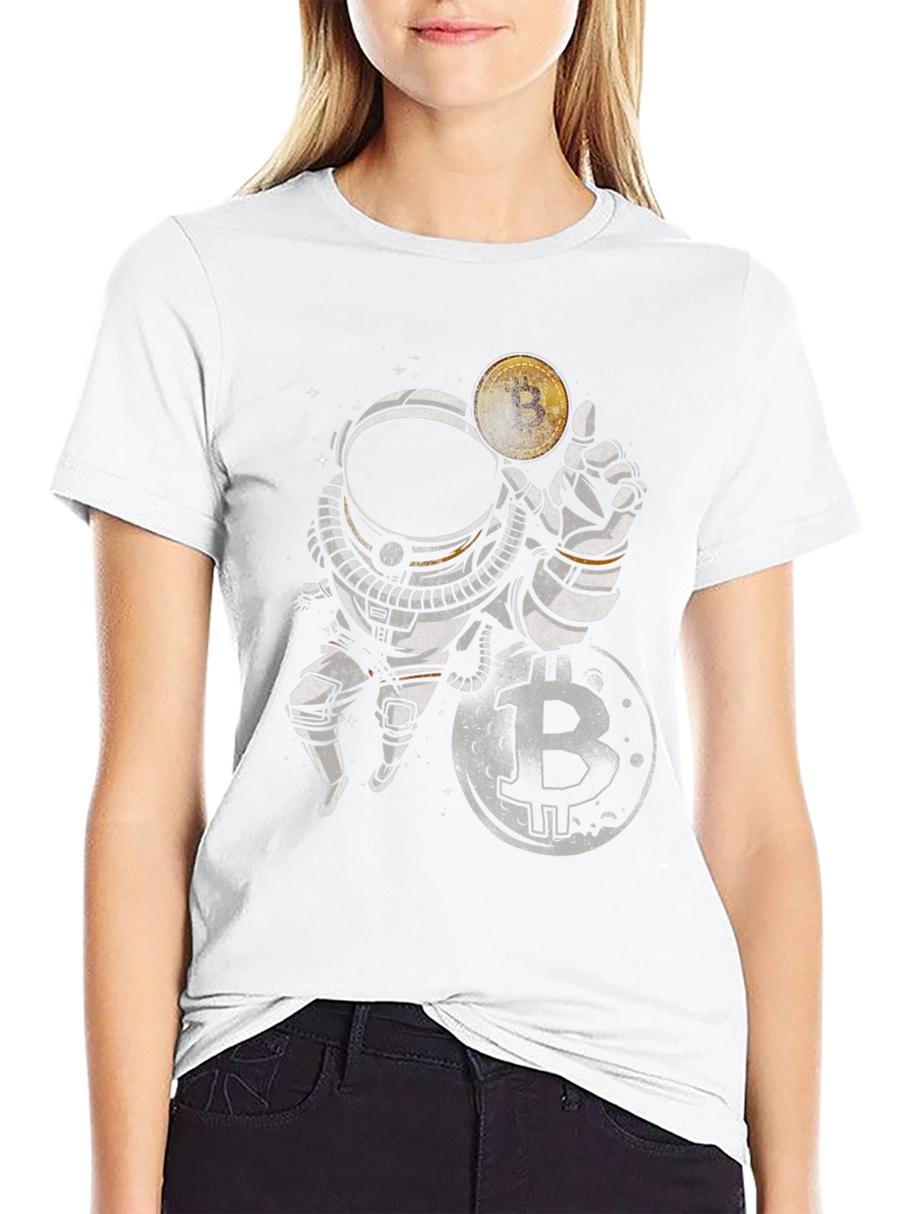 Bitcoin Astronaut Graphic Tee - Crypto T-Shirt