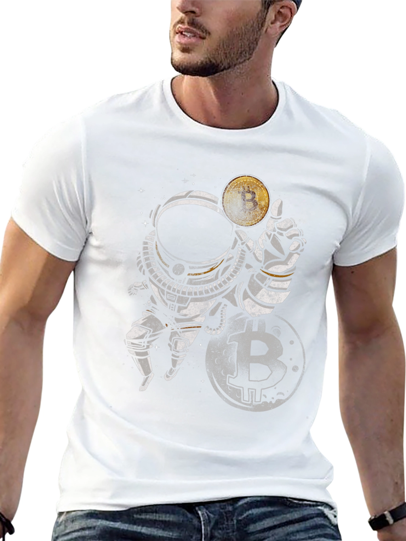 Bitcoin Astronaut Graphic Tee - Crypto T-Shirt