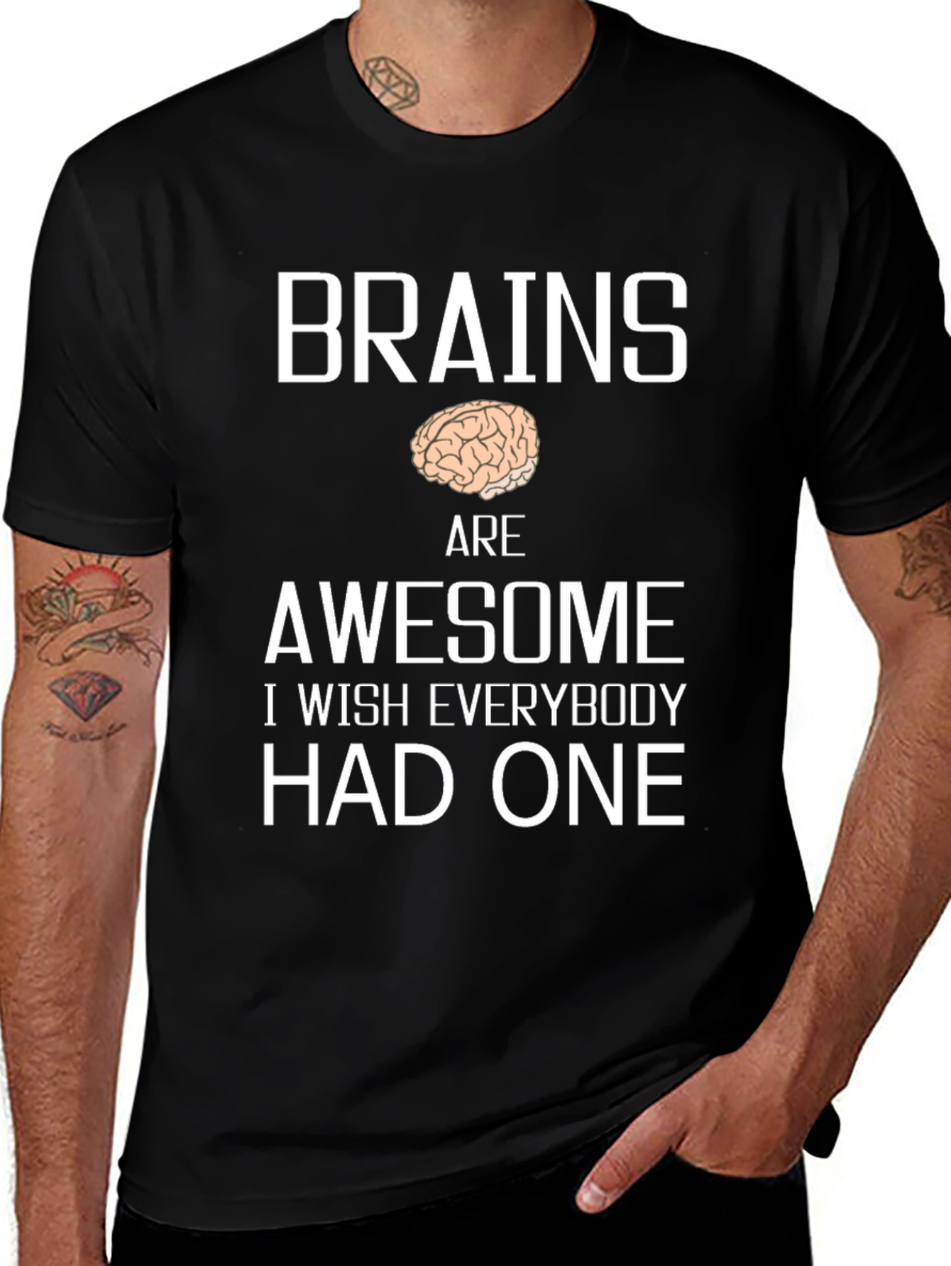 Brains are Awesome T-Shirt Funny Graphic Tee