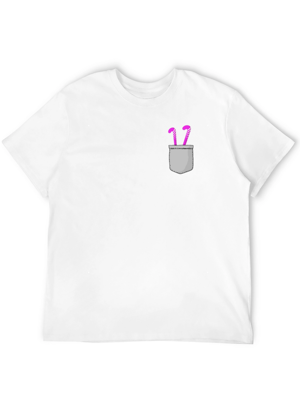 Candy Cane Pocket Graphic Tee - Black