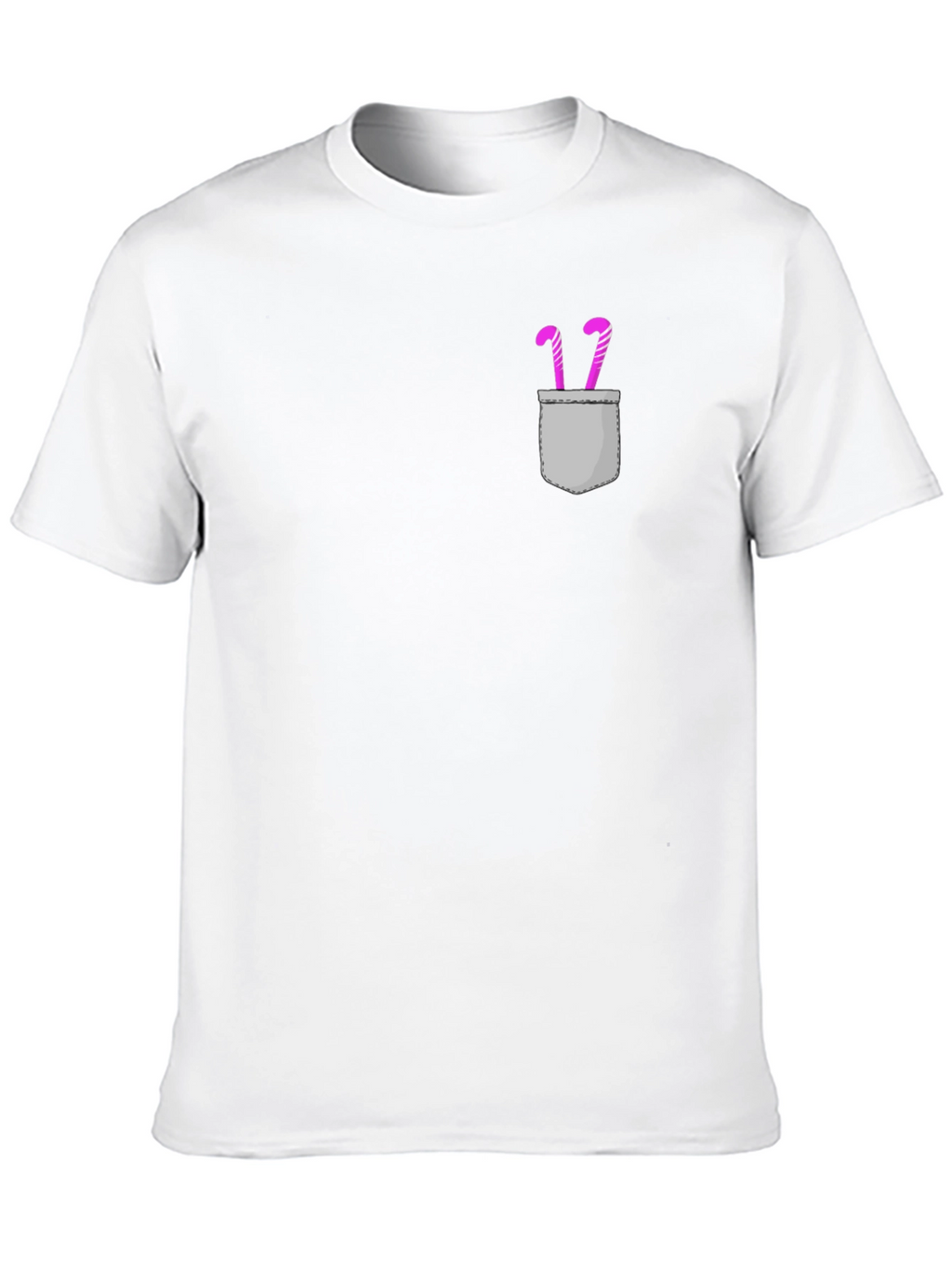 Candy Cane Pocket Graphic Tee - Black