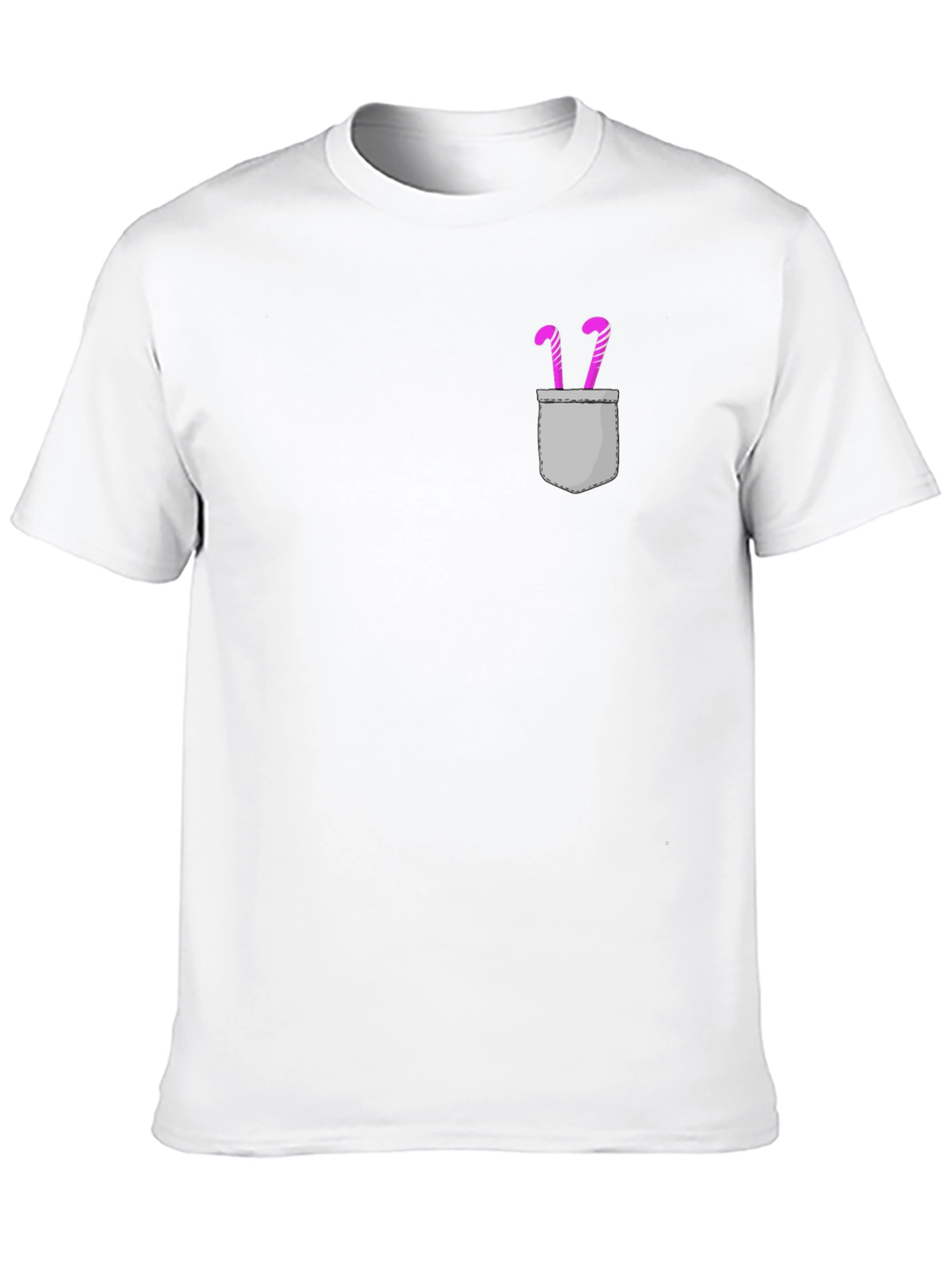 Candy Cane Pocket Graphic Tee - Black