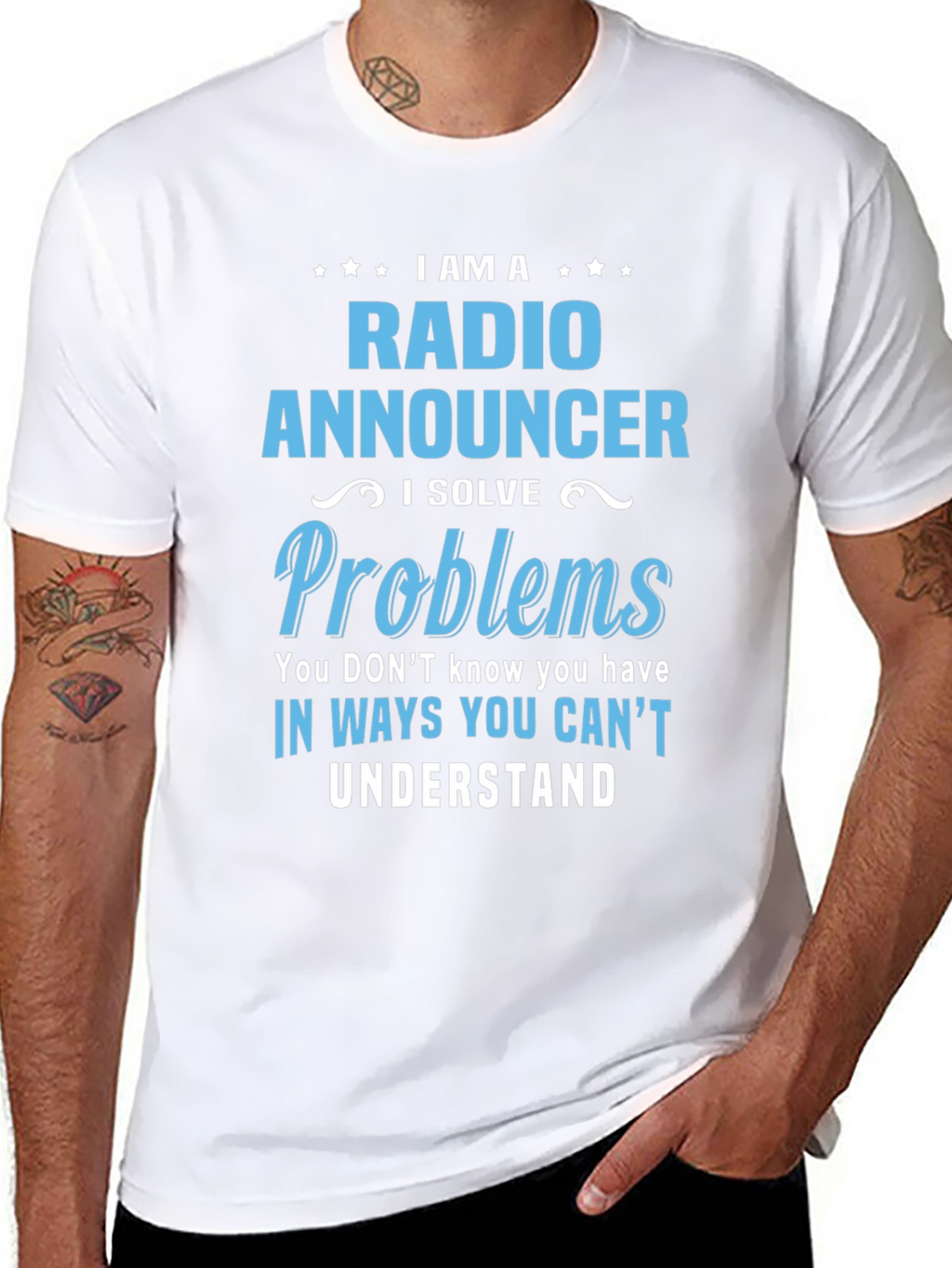 Radio Announcer T-Shirt - I Solve Problems