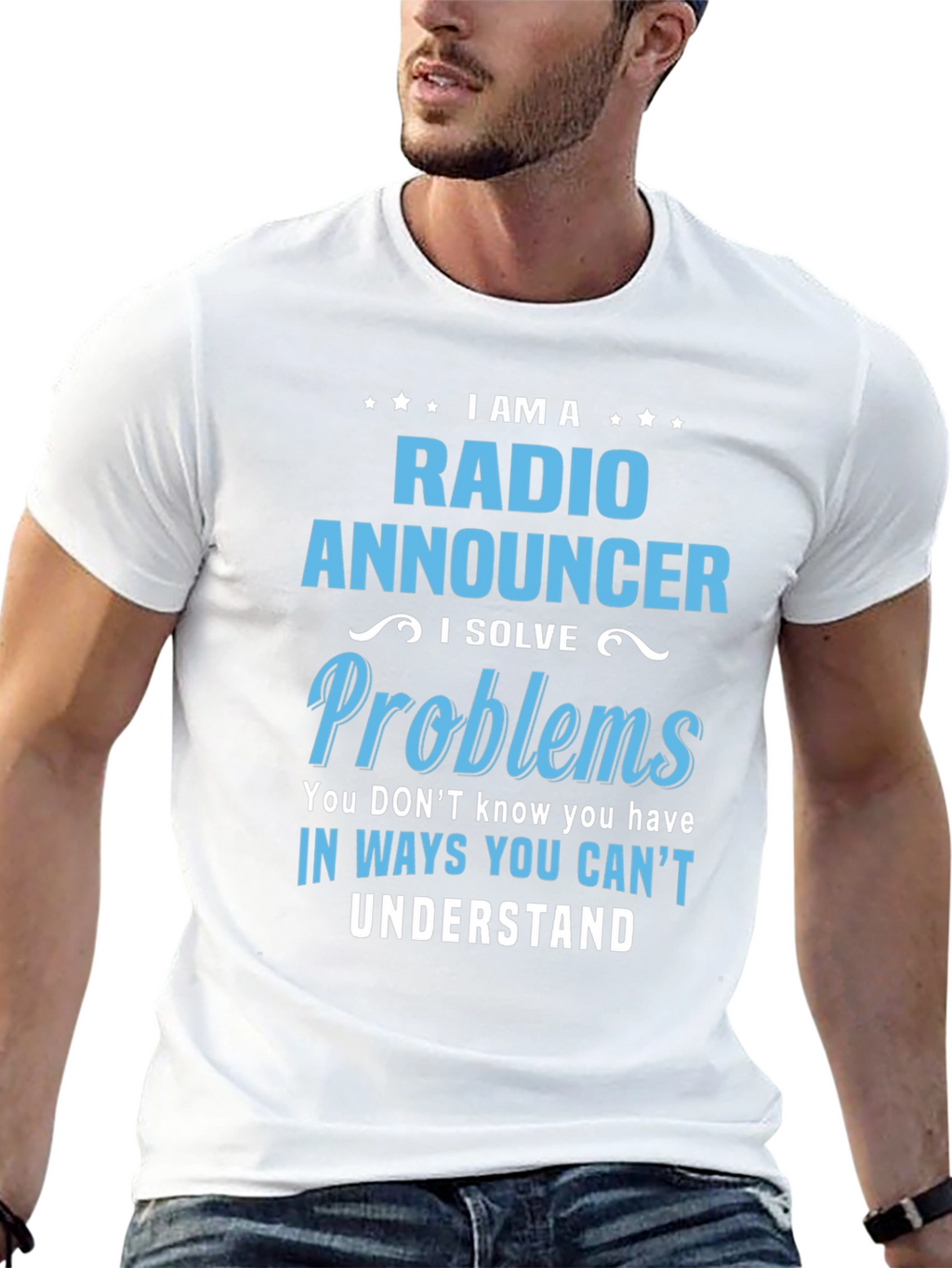 Radio Announcer T-Shirt - I Solve Problems