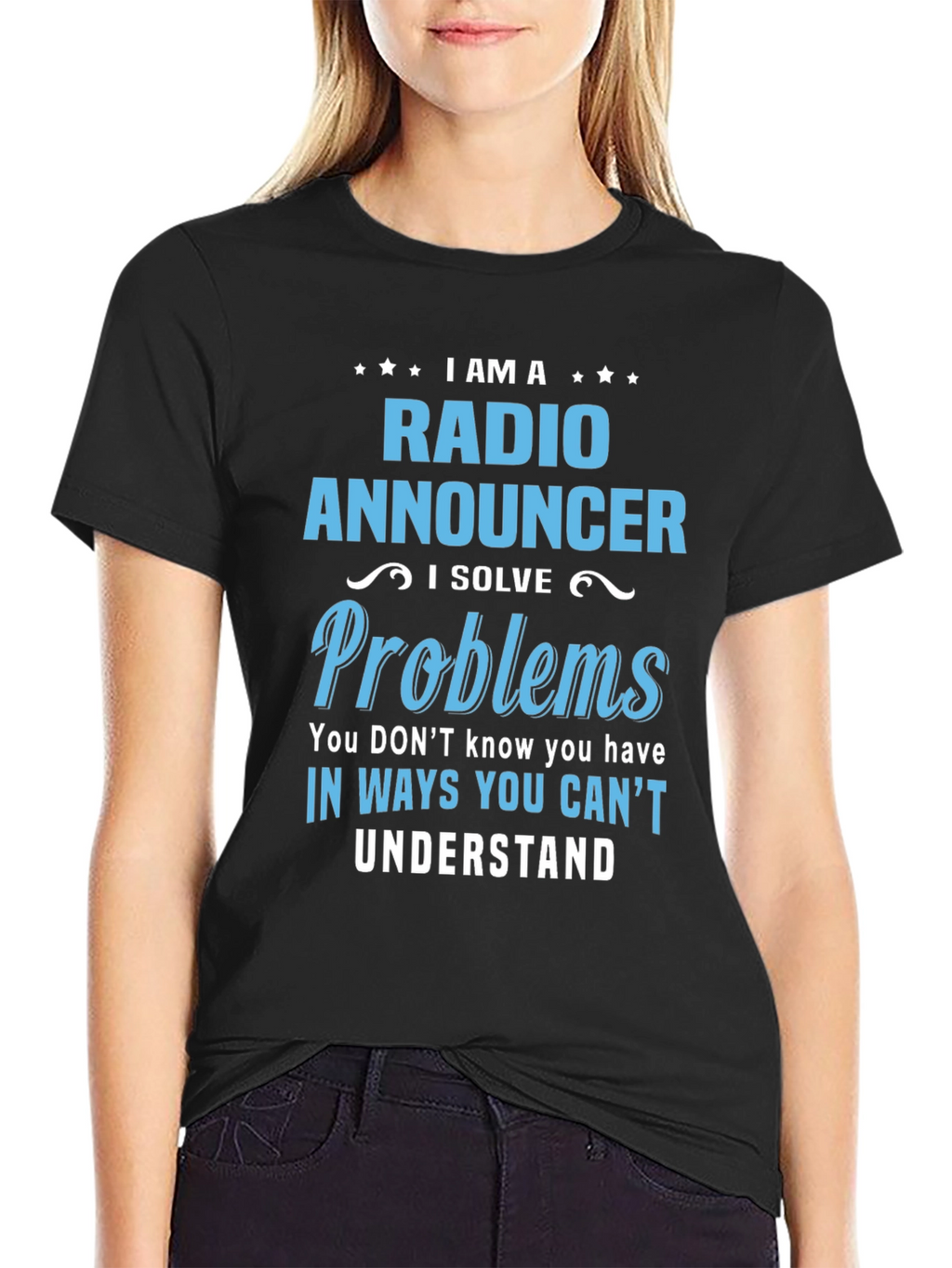 Radio Announcer T-Shirt - I Solve Problems