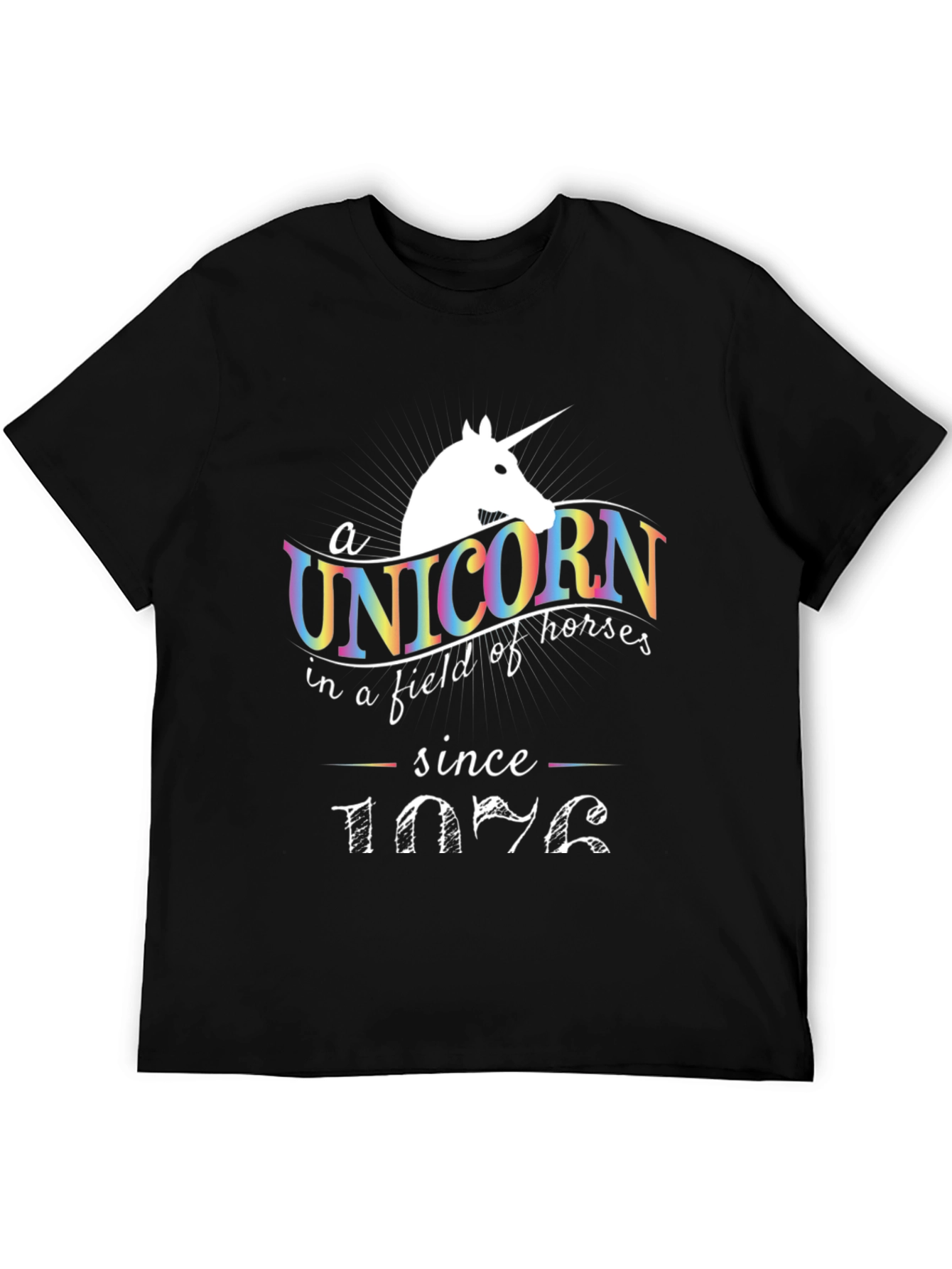 Unicorn Since 1972 Graphic Tee - Unique Rainbow Print