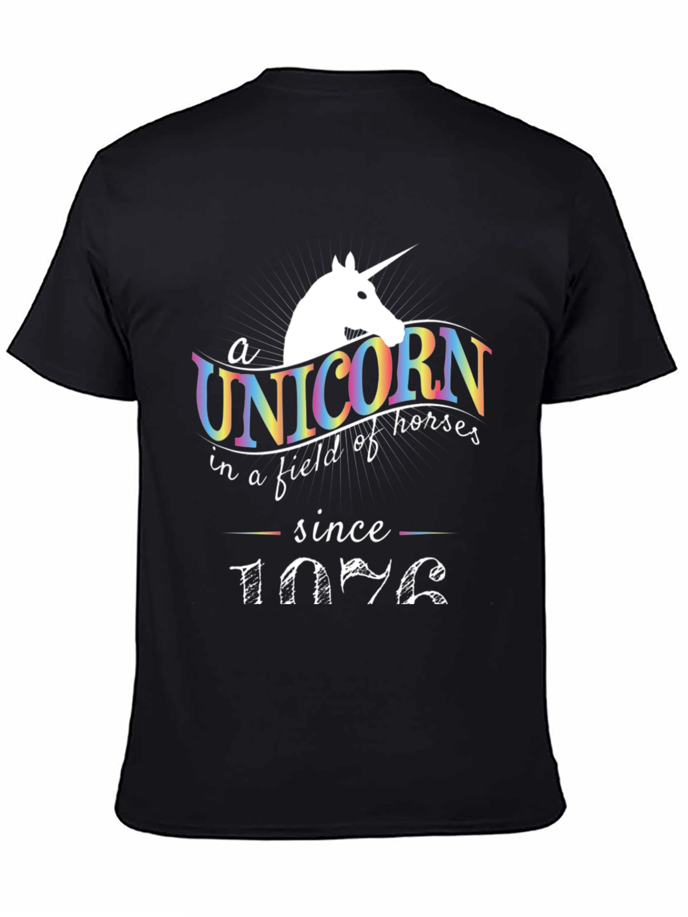 Unicorn Since 1972 Graphic Tee - Unique Rainbow Print