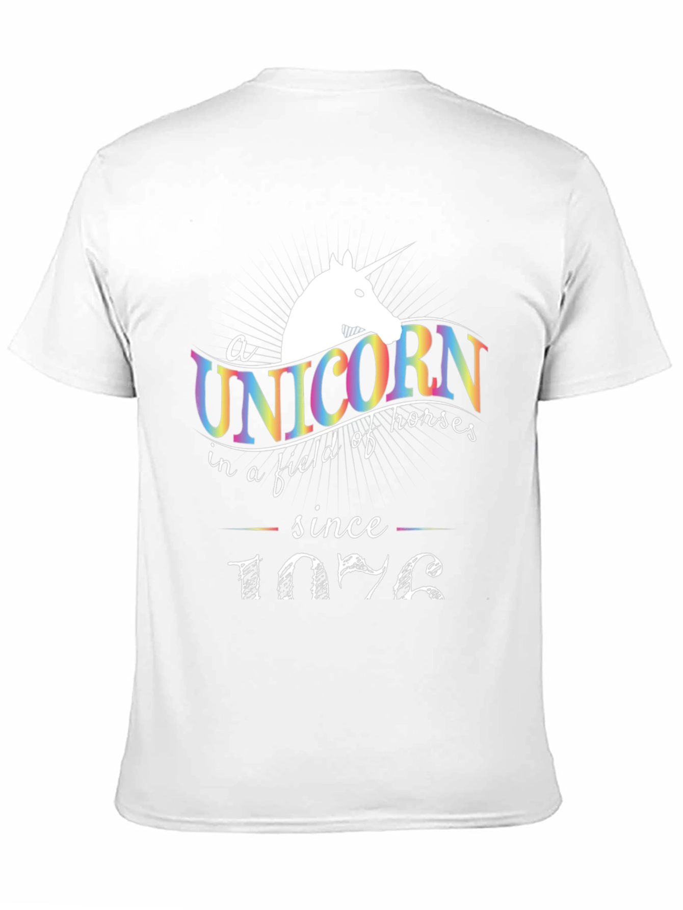 Unicorn Since 1972 Graphic Tee - Unique Rainbow Print