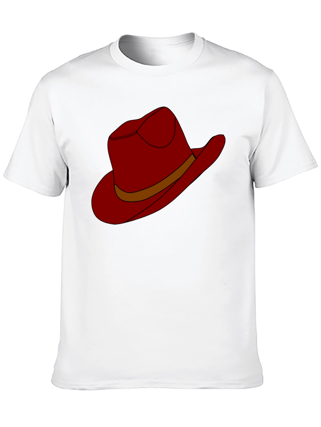 Cartoon Cowboy Hat Graphic Tee - Black