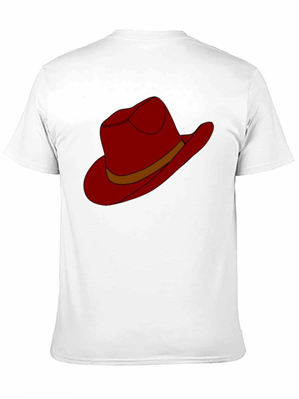Cartoon Cowboy Hat Graphic Tee - Black
