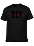 LOVE Graphic Print Black T-Shirt