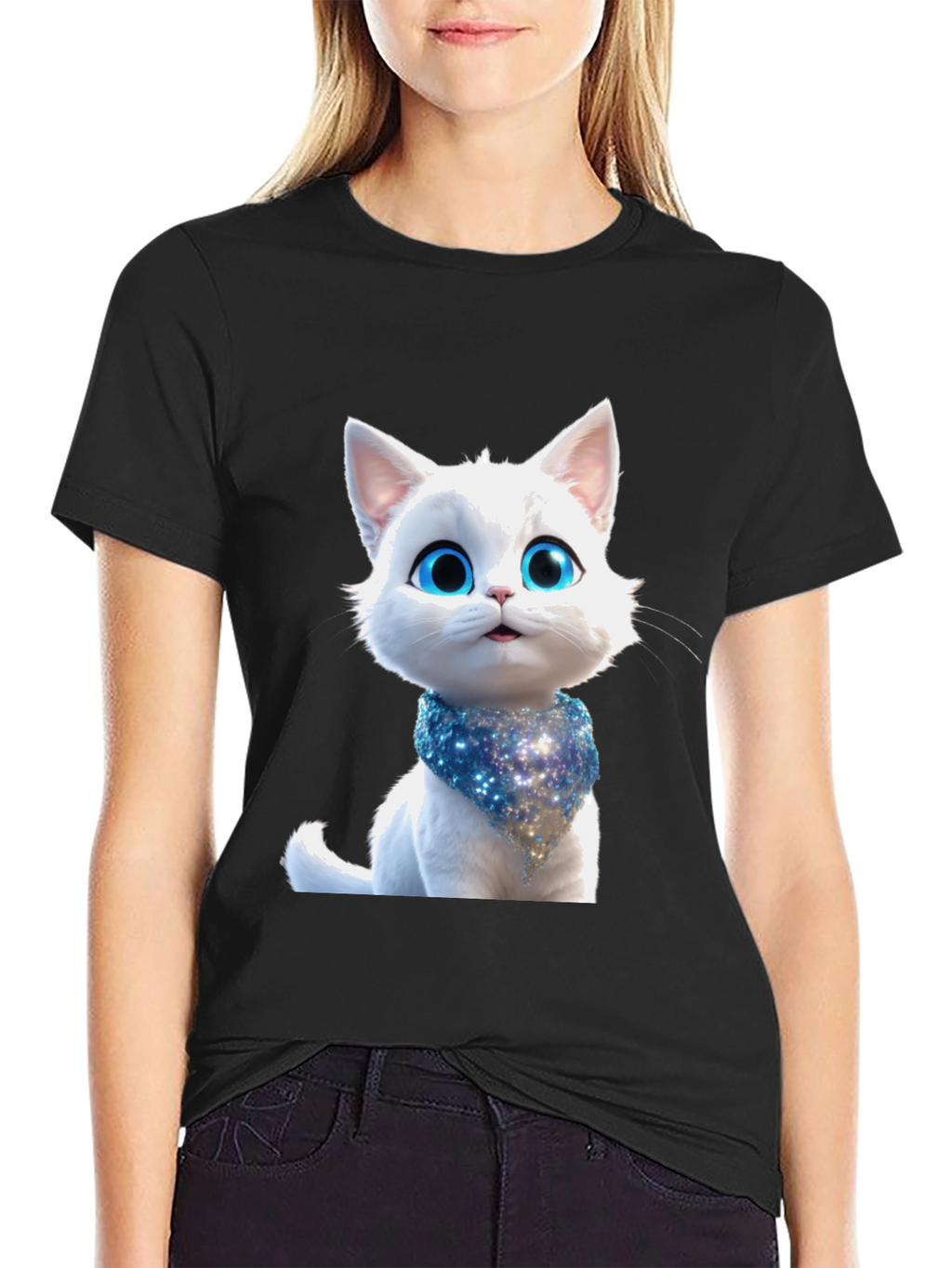 Cute Cat Graphic T-Shirt