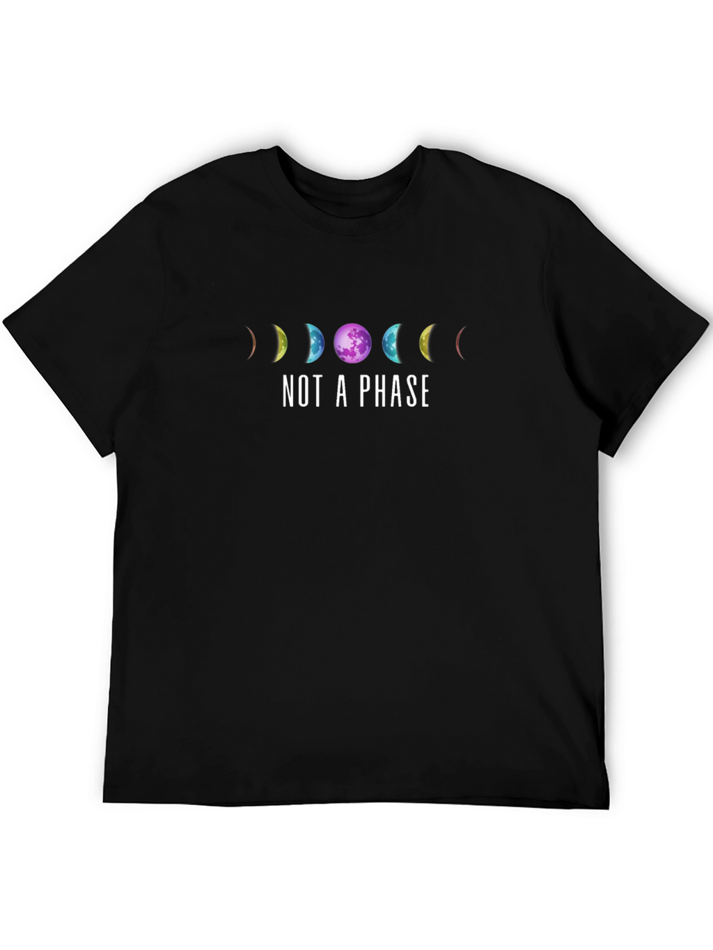 Moon Phases T-Shirt - Not a Phase Black Tee