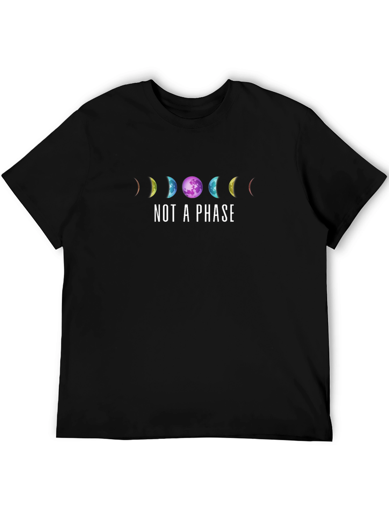 Moon Phases T-Shirt - Not a Phase Black Tee