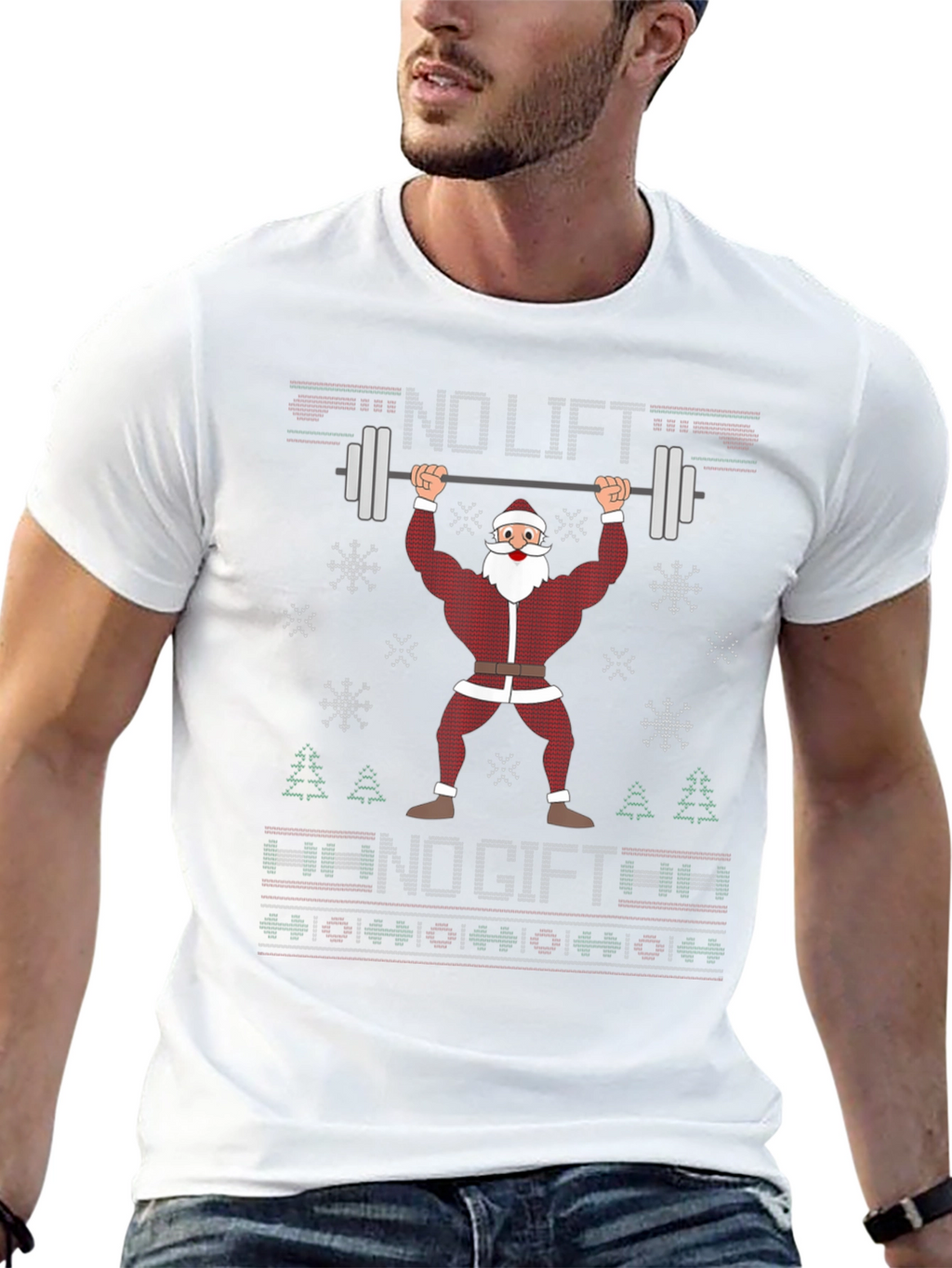 No Lift No Gift Santa Christmas T-Shirt