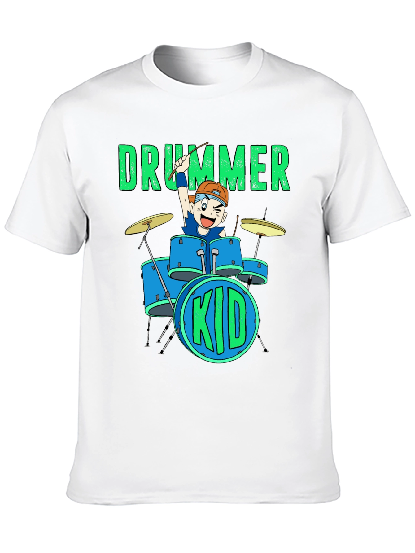 Drummer Kid Graphic Tee - Music Lovers T-Shirt