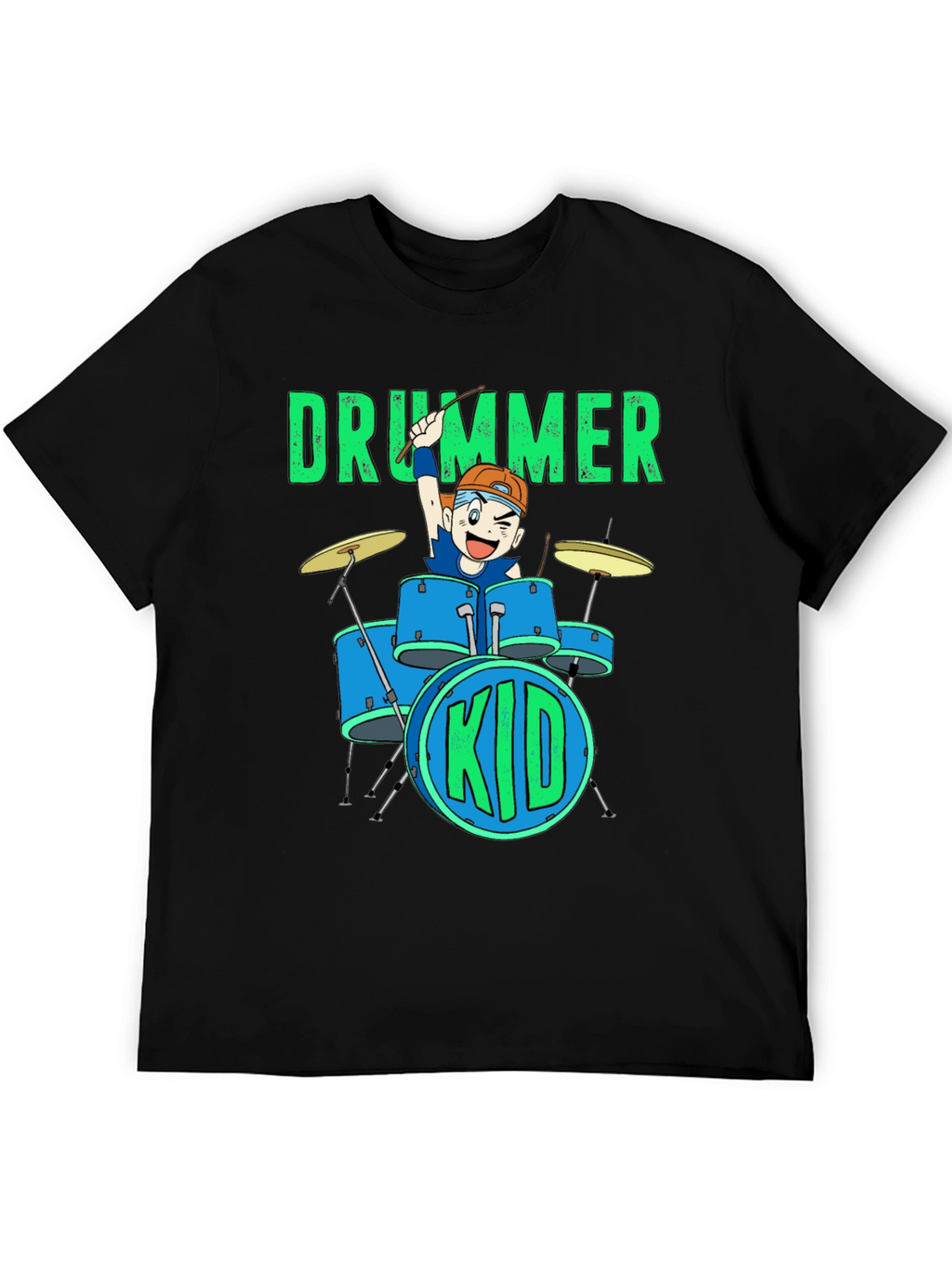 Drummer Kid Graphic Tee - Music Lovers T-Shirt