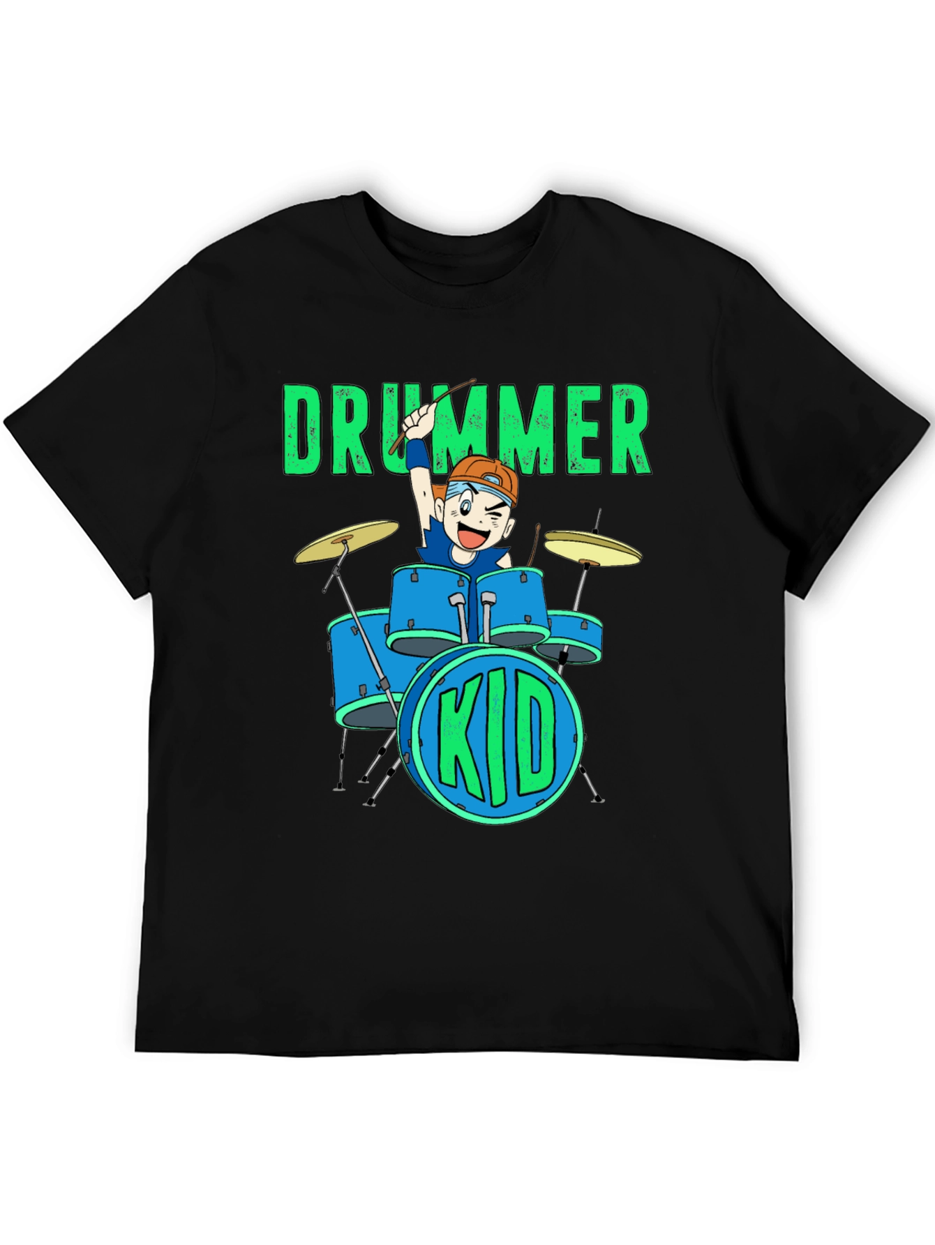 Drummer Kid Graphic Tee - Music Lovers T-Shirt