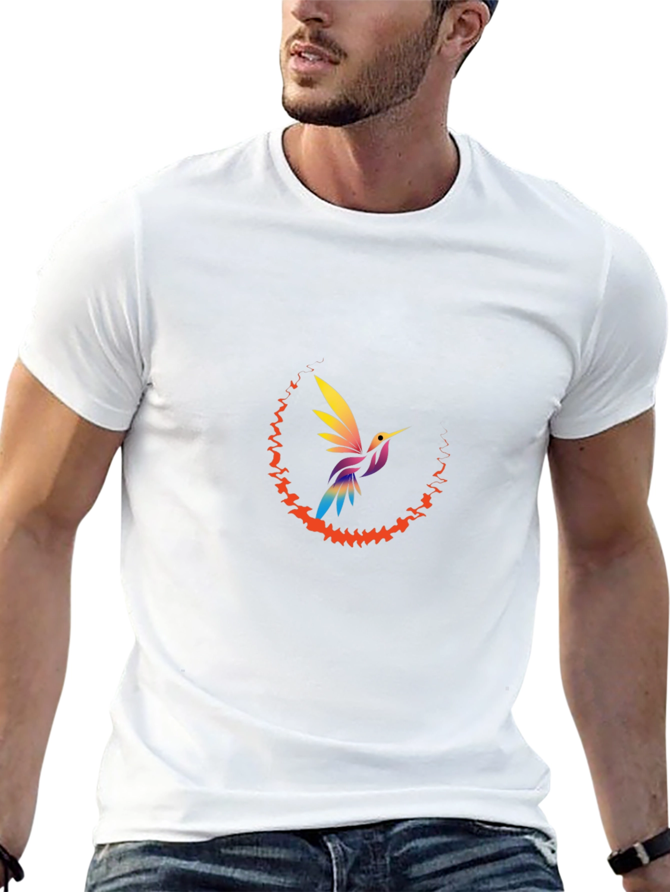 Hummingbird Graphic Tee - Mens Black T-Shirt