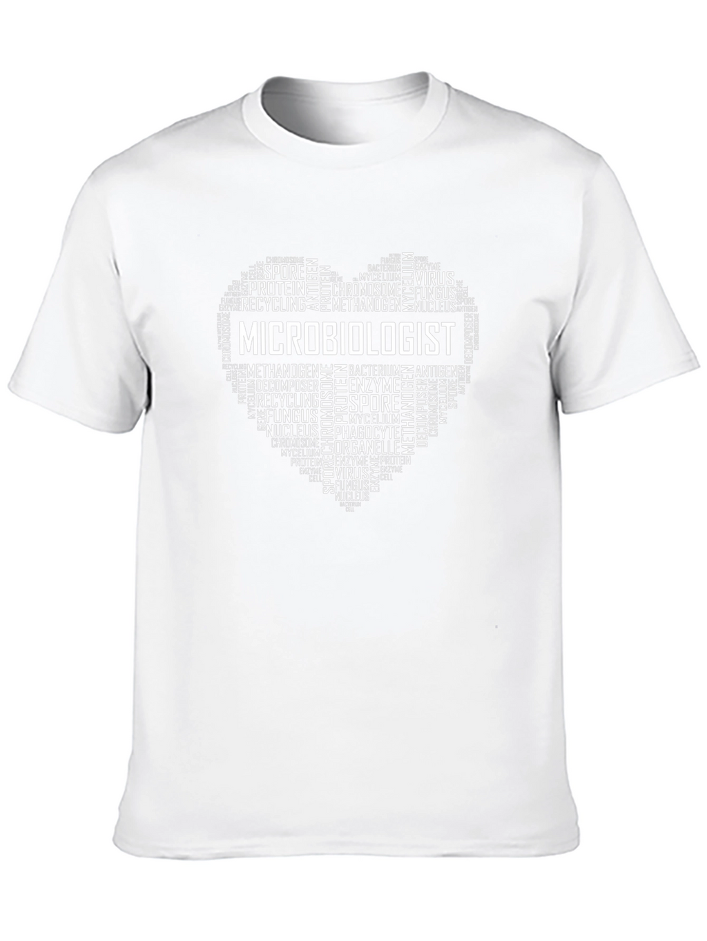 Microbiologist Heart T-Shirt - Science Word Art Tee