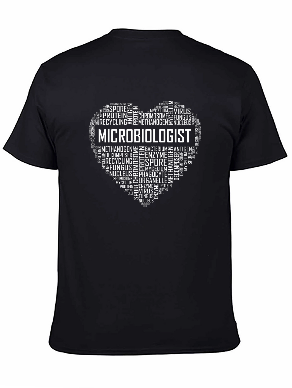 Microbiologist Heart T-Shirt - Science Word Art Tee