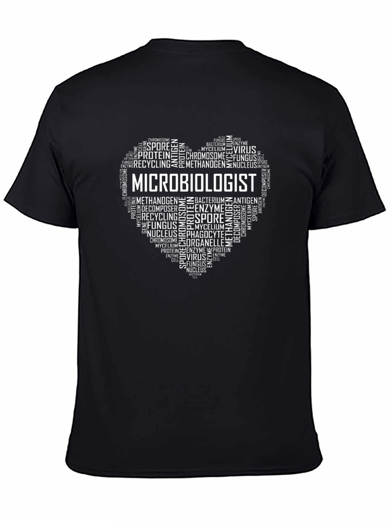 Microbiologist Heart T-Shirt - Science Word Art Tee