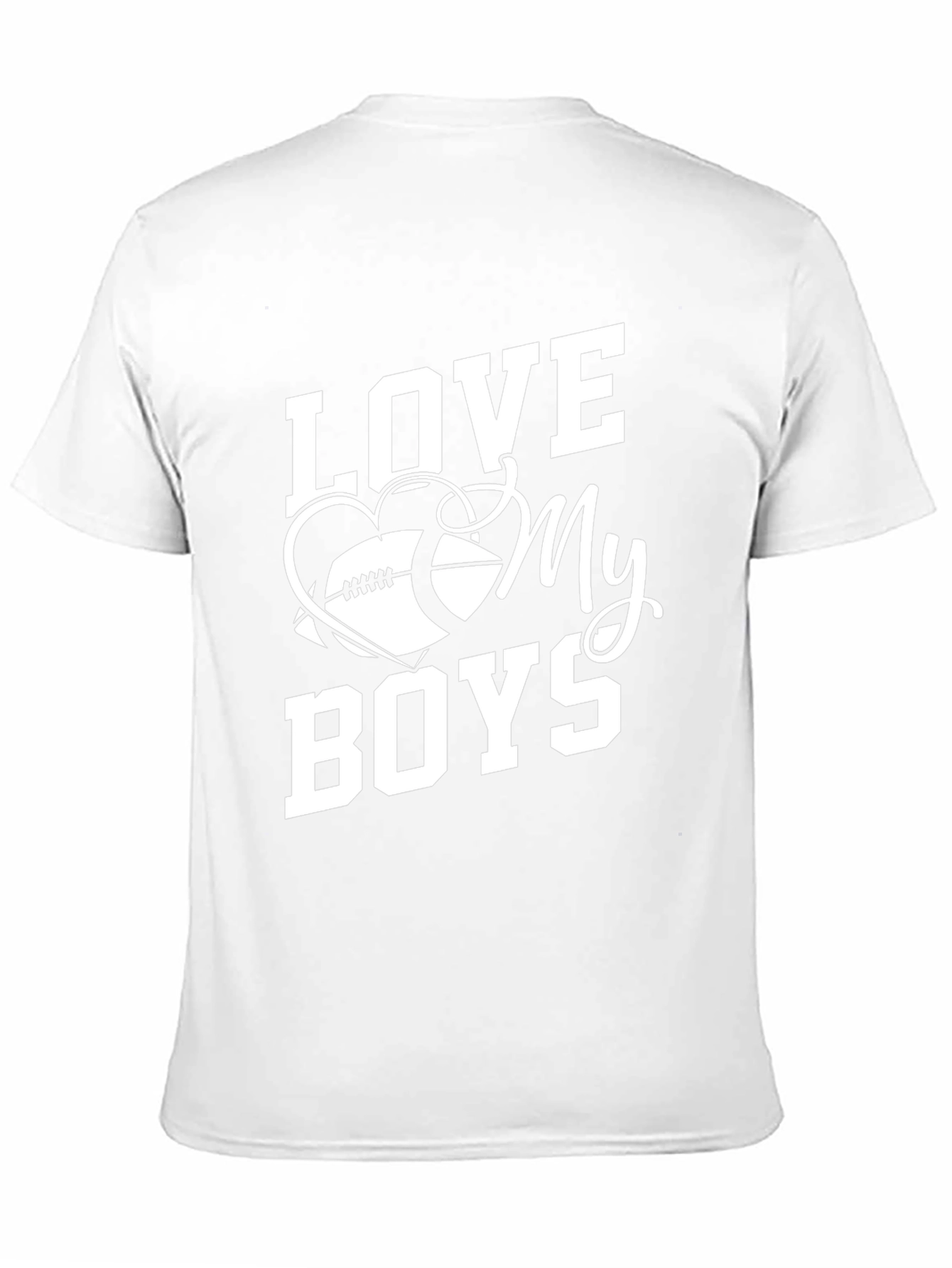 Love My Boys Football Heart Graphic Tee