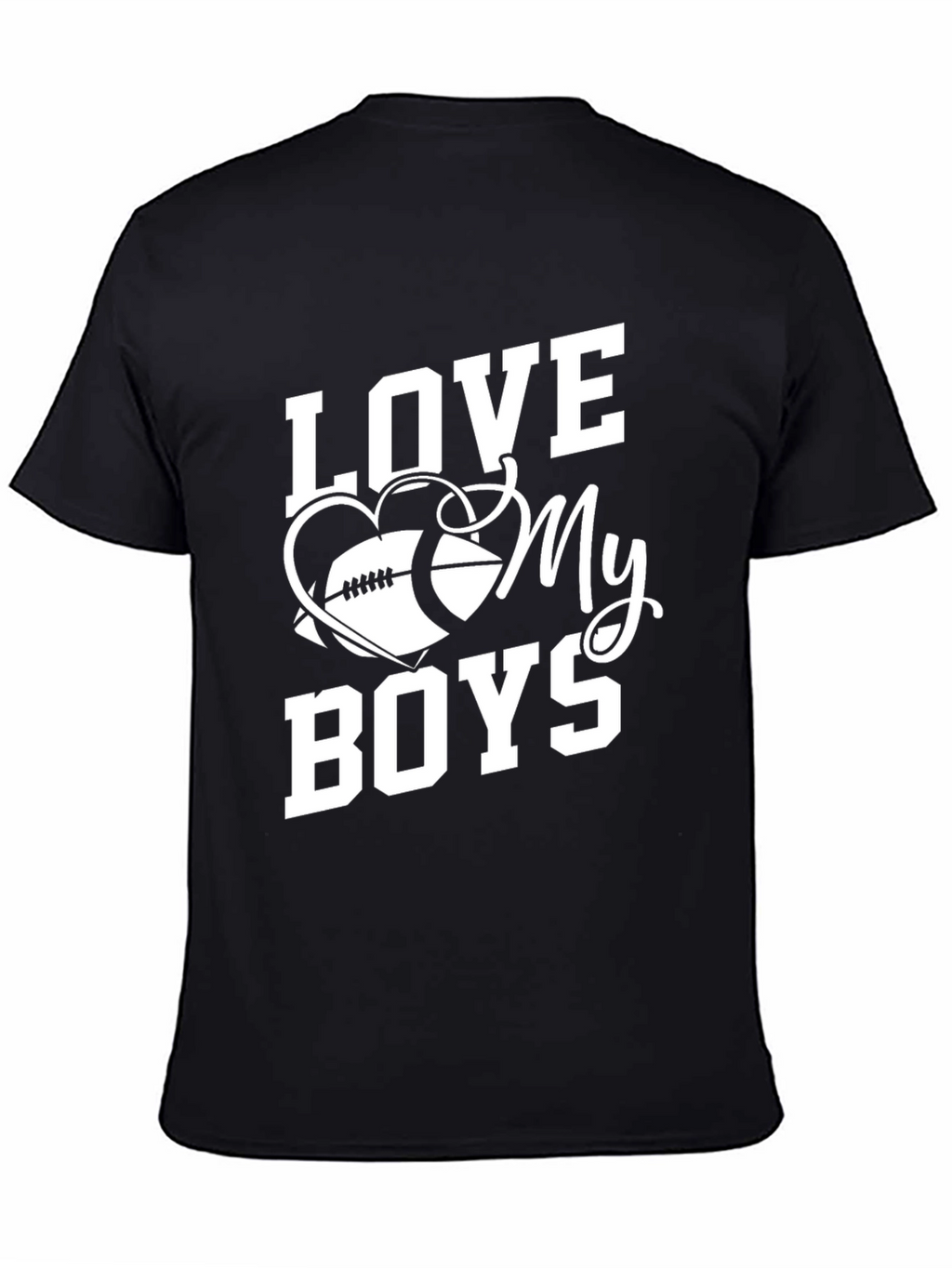 Love My Boys Football Heart Graphic Tee