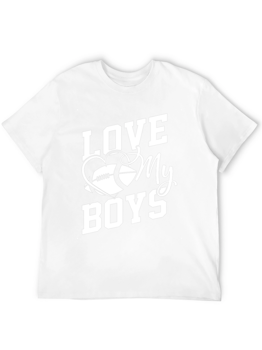 Love My Boys Football Heart Graphic Tee