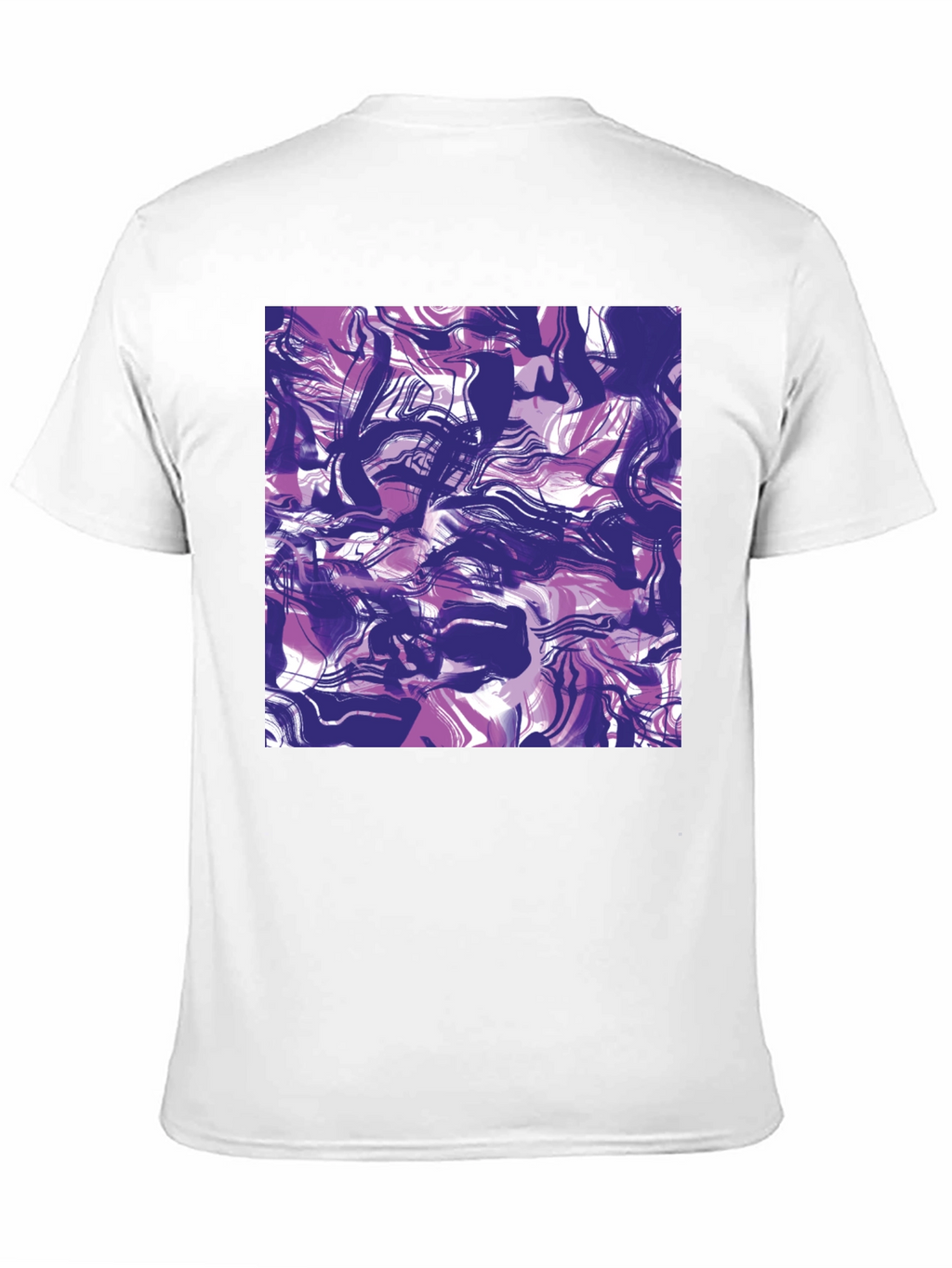 Abstract Swirl Art Print Black T-Shirt