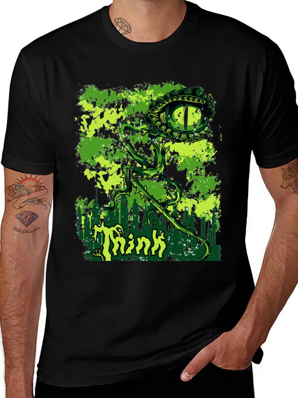 Think Eye Graphic Black T-Shirt