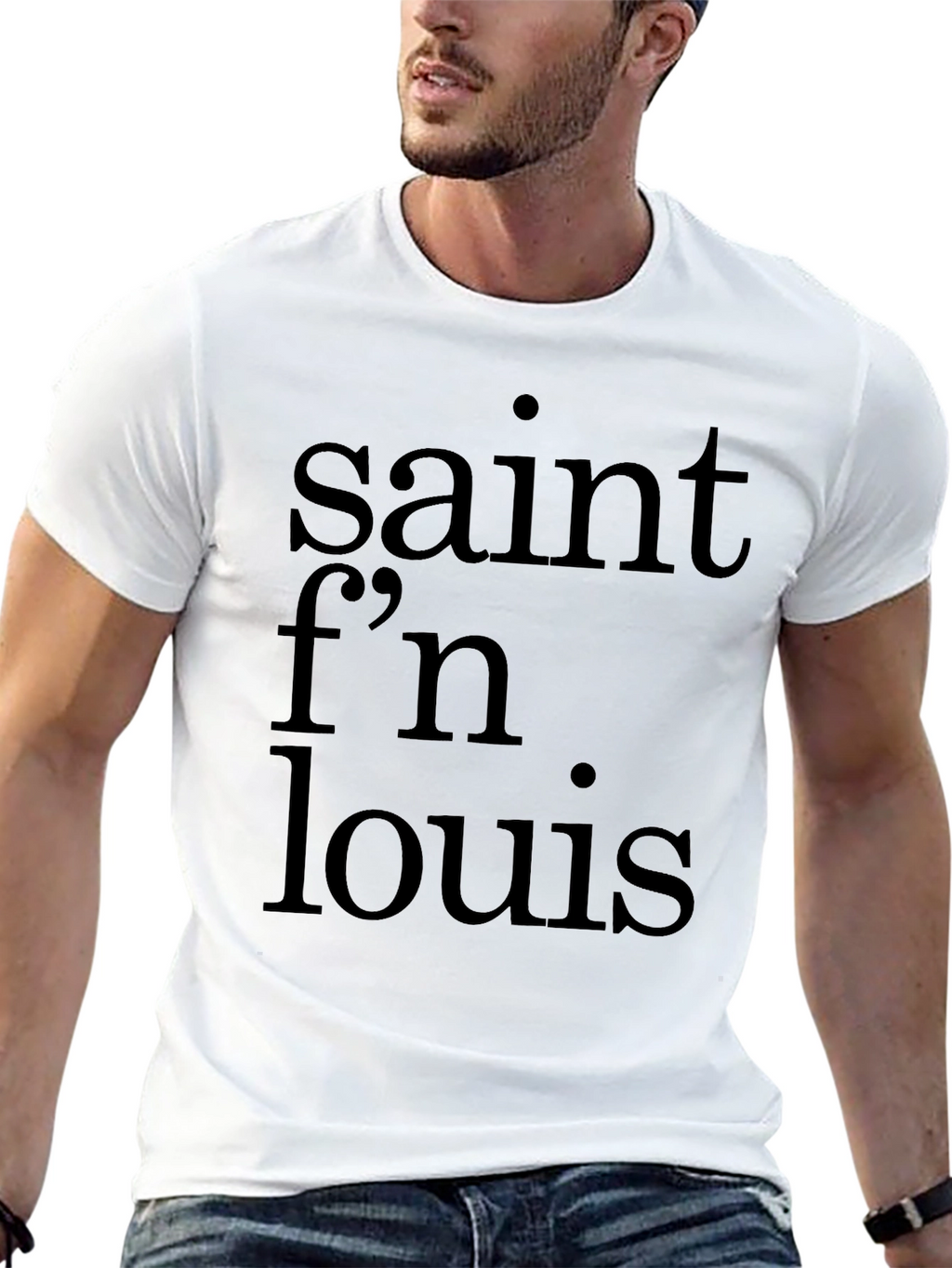 Saint Fn Louis Black T-Shirt