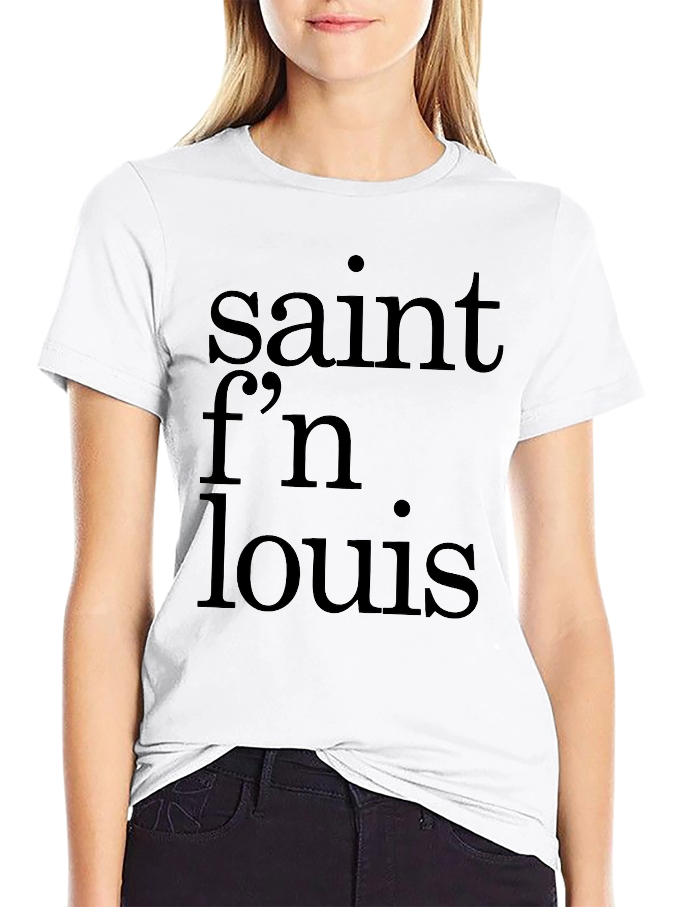 Saint Fn Louis Black T-Shirt