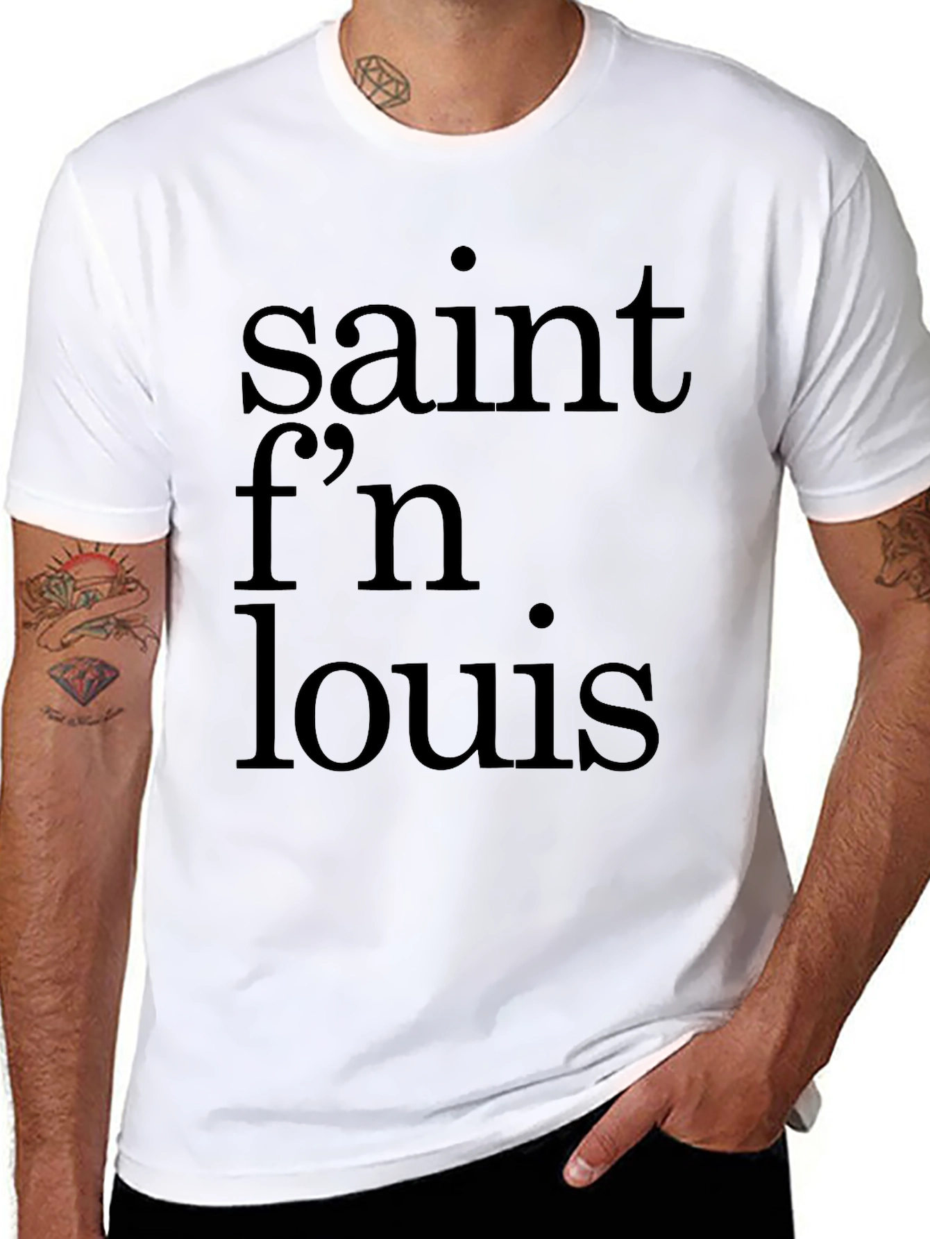 Saint Fn Louis Black T-Shirt