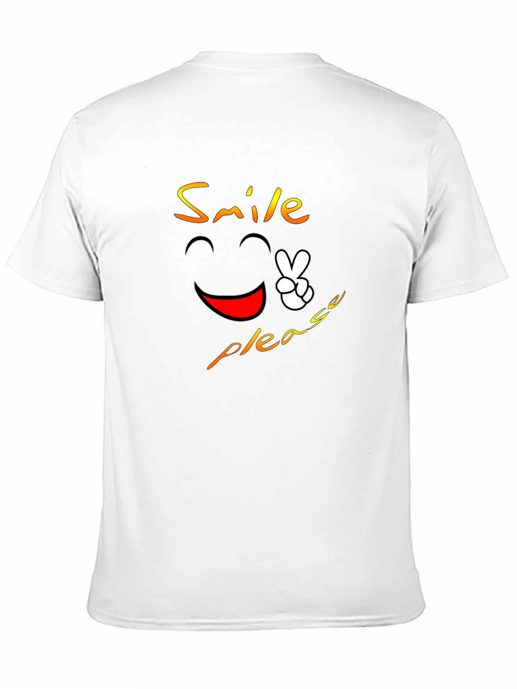 Smile Please Graphic Tee - Black Cotton T-Shirt