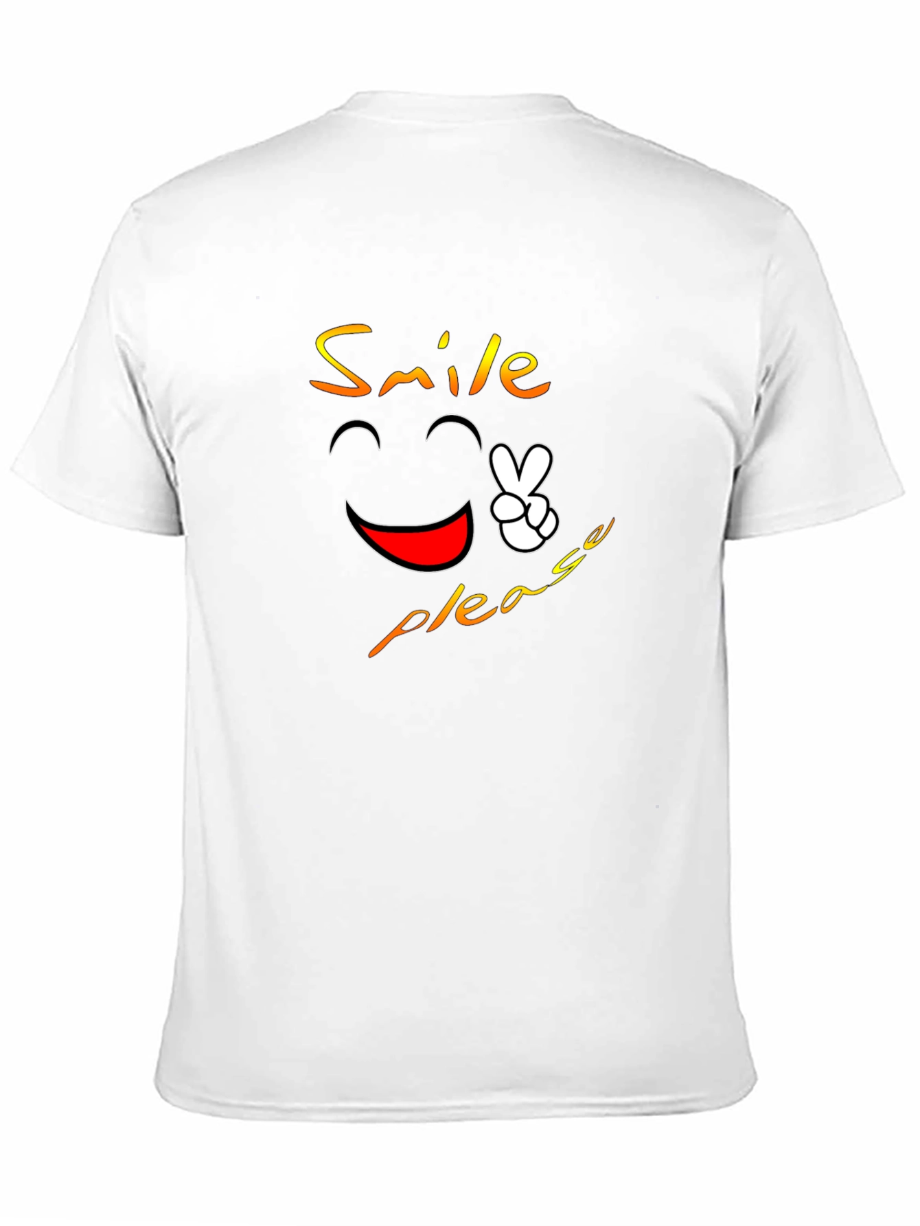 Smile Please Graphic Tee - Black Cotton T-Shirt