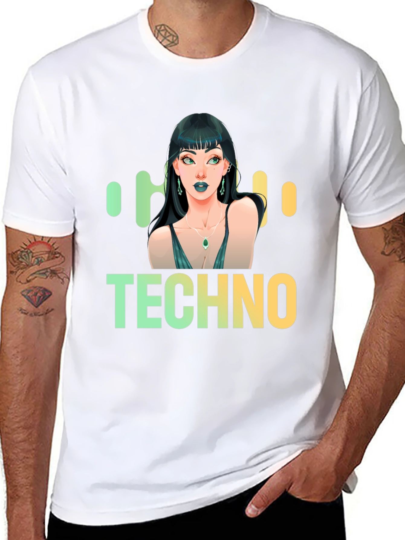 Techno Music Graphic T-Shirt - Trendy Design