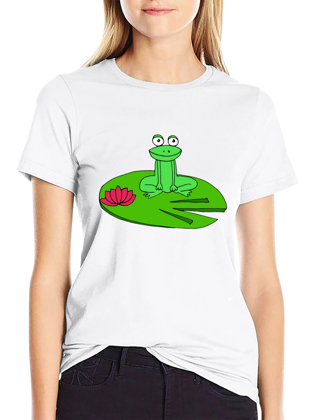 Frog on Lily Pad Graphic T-Shirt