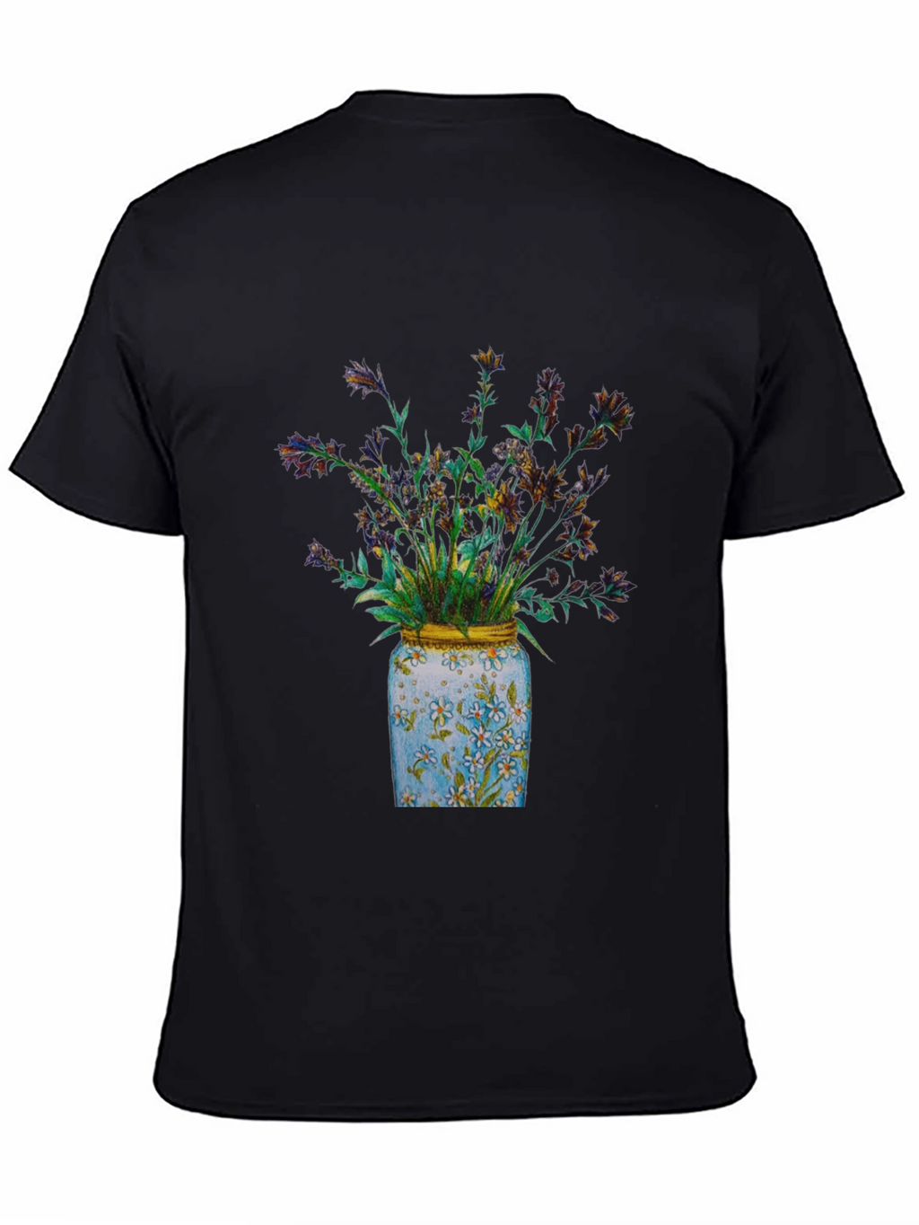 Floral Jar Graphic Tee - Soft Cotton Blend