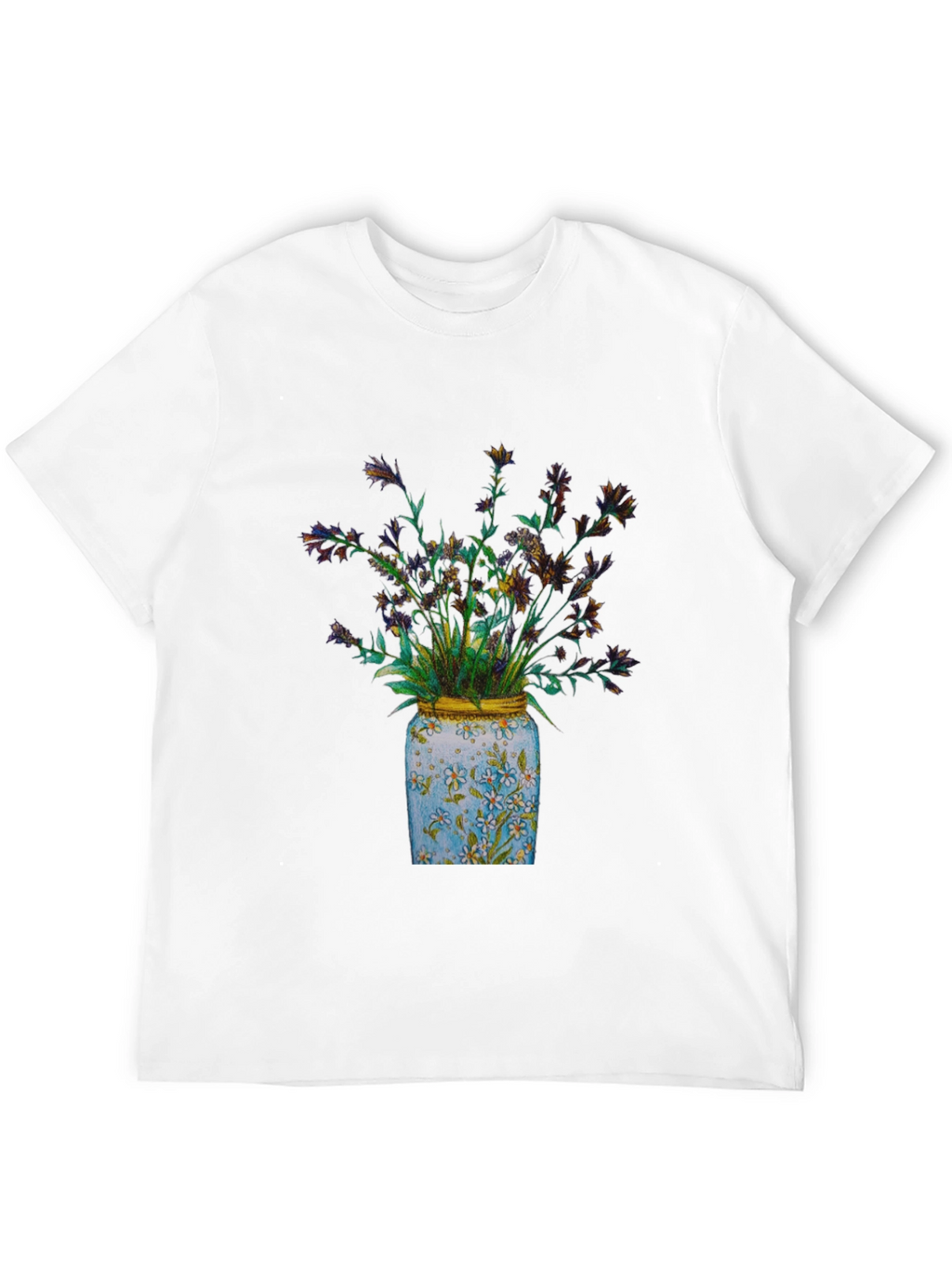 Floral Jar Graphic Tee - Soft Cotton Blend