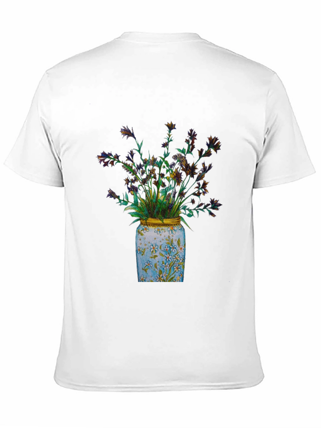 Floral Jar Graphic Tee - Soft Cotton Blend