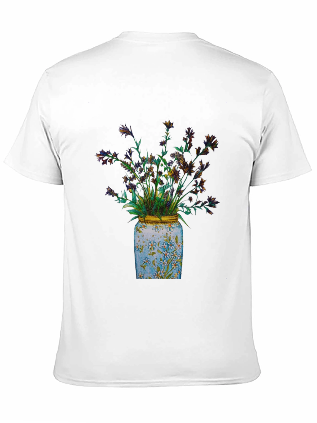 Floral Jar Graphic Tee - Soft Cotton Blend