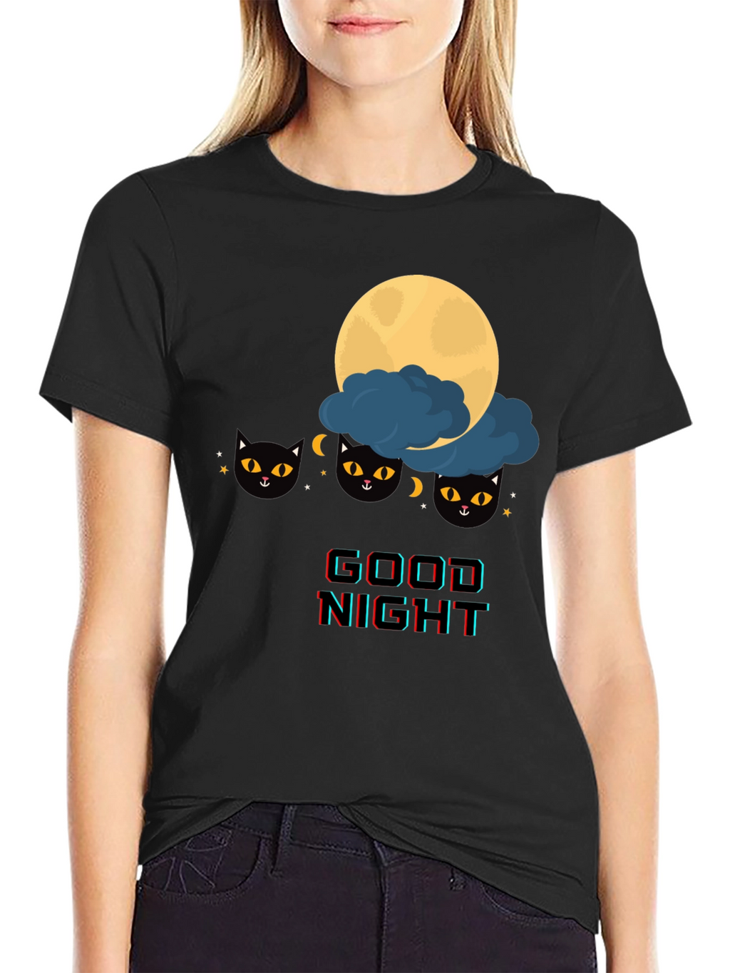 Good Night Cat T-Shirt